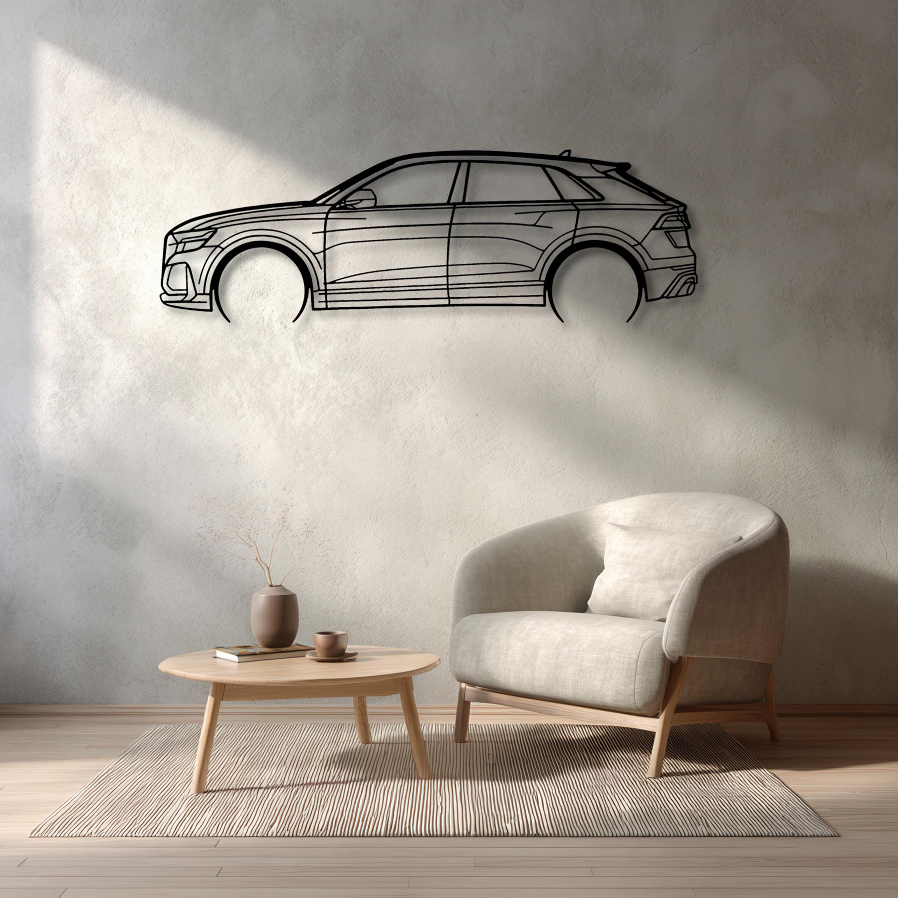 RSQ8 2022 Detailed Silhouette Metal Wall Art