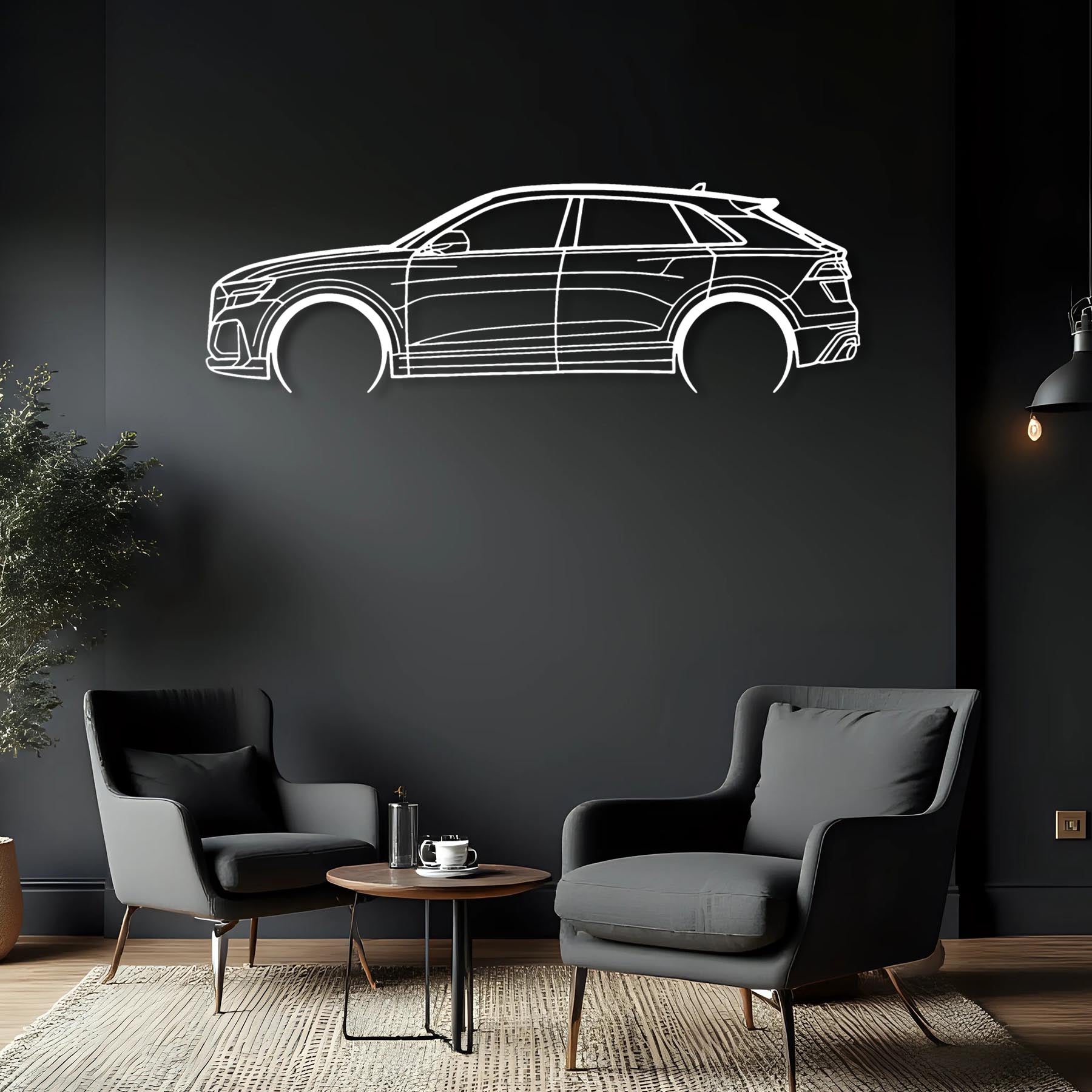 RSQ8 2022 Detailed Silhouette Metal Wall Art