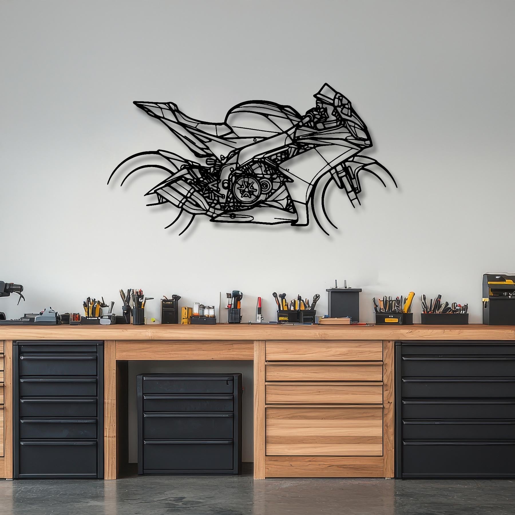 RSV4 2014 Silhouette Metal Wall Art