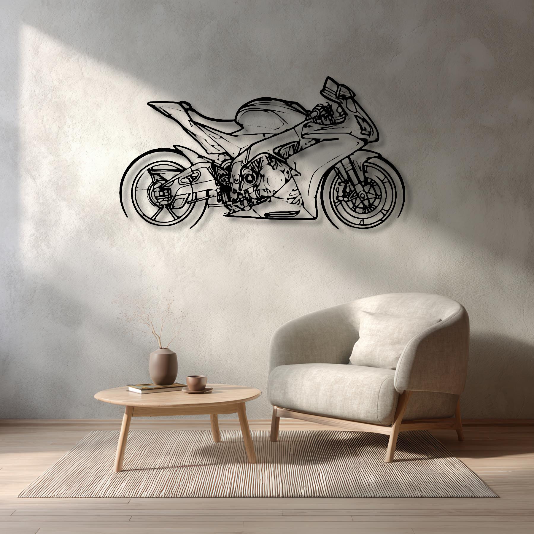 RSV4 RR 2019 Silhouette Metal Wall Art