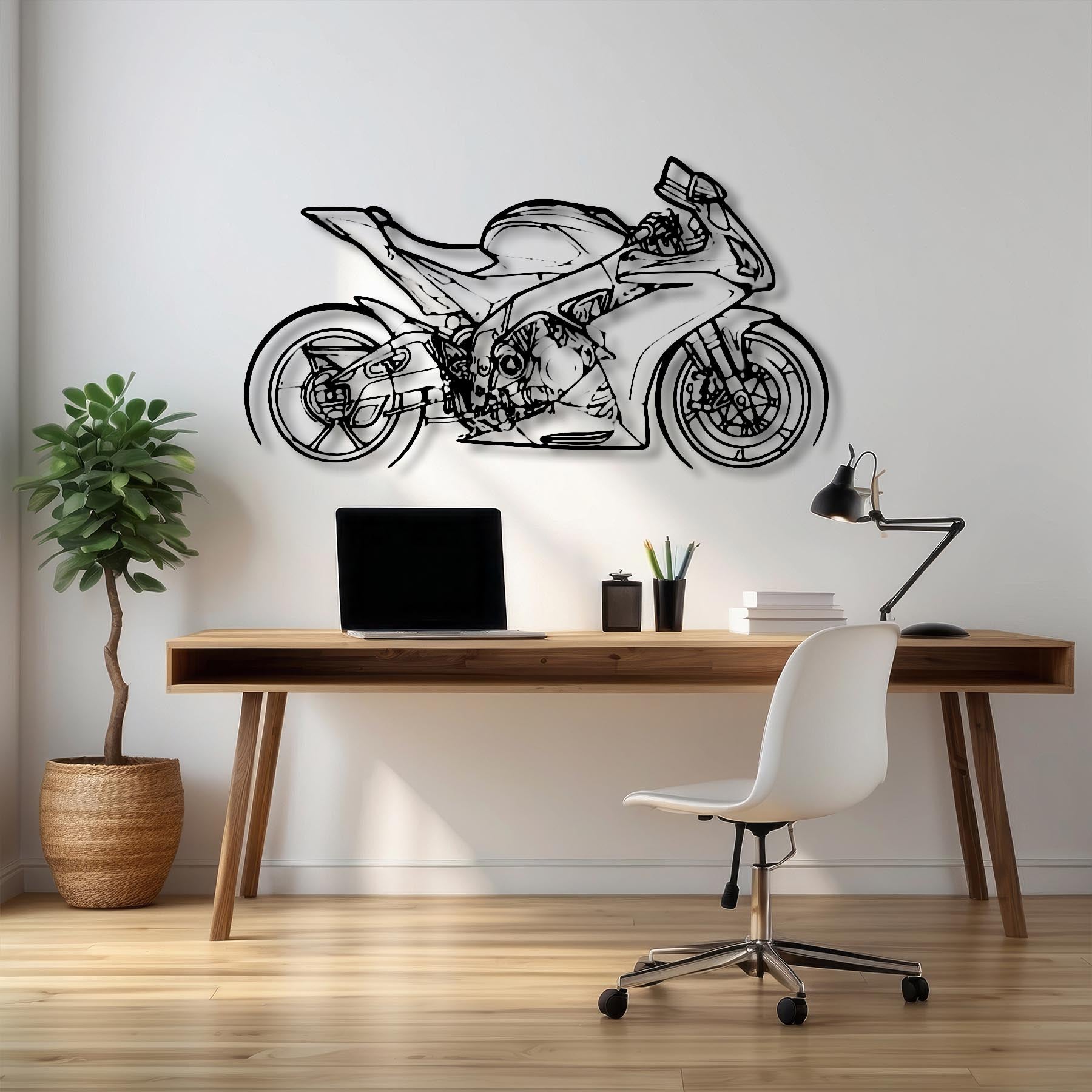 RSV4 RR 2019 Silhouette Metal Wall Art