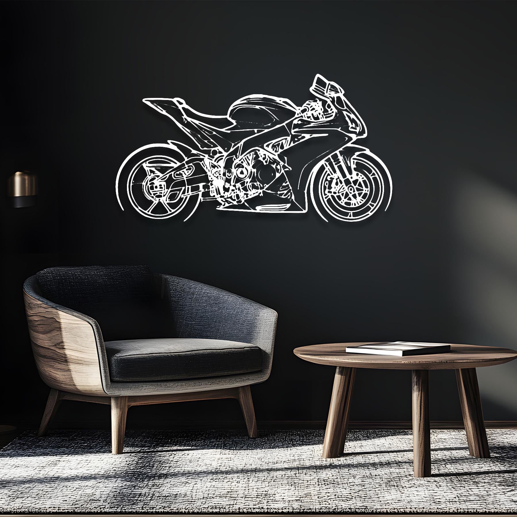 RSV4 RR 2019 Silhouette Metal Wall Art