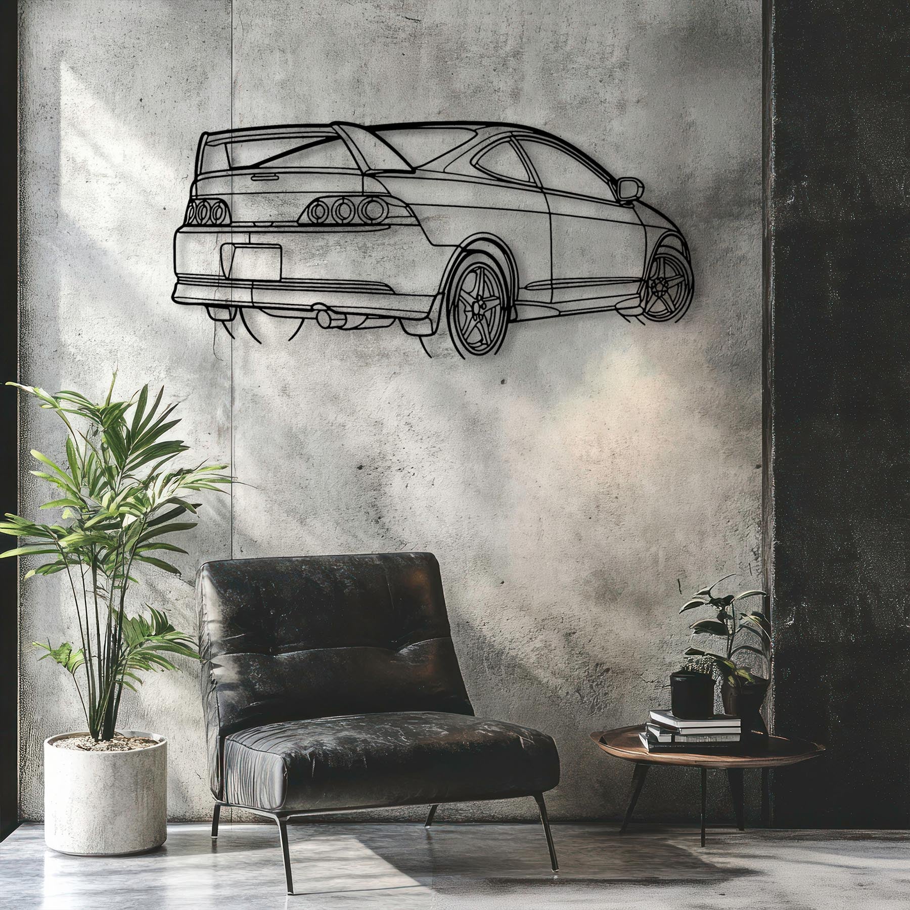 RSX Type S Angle Silhouette Metal Wall Art