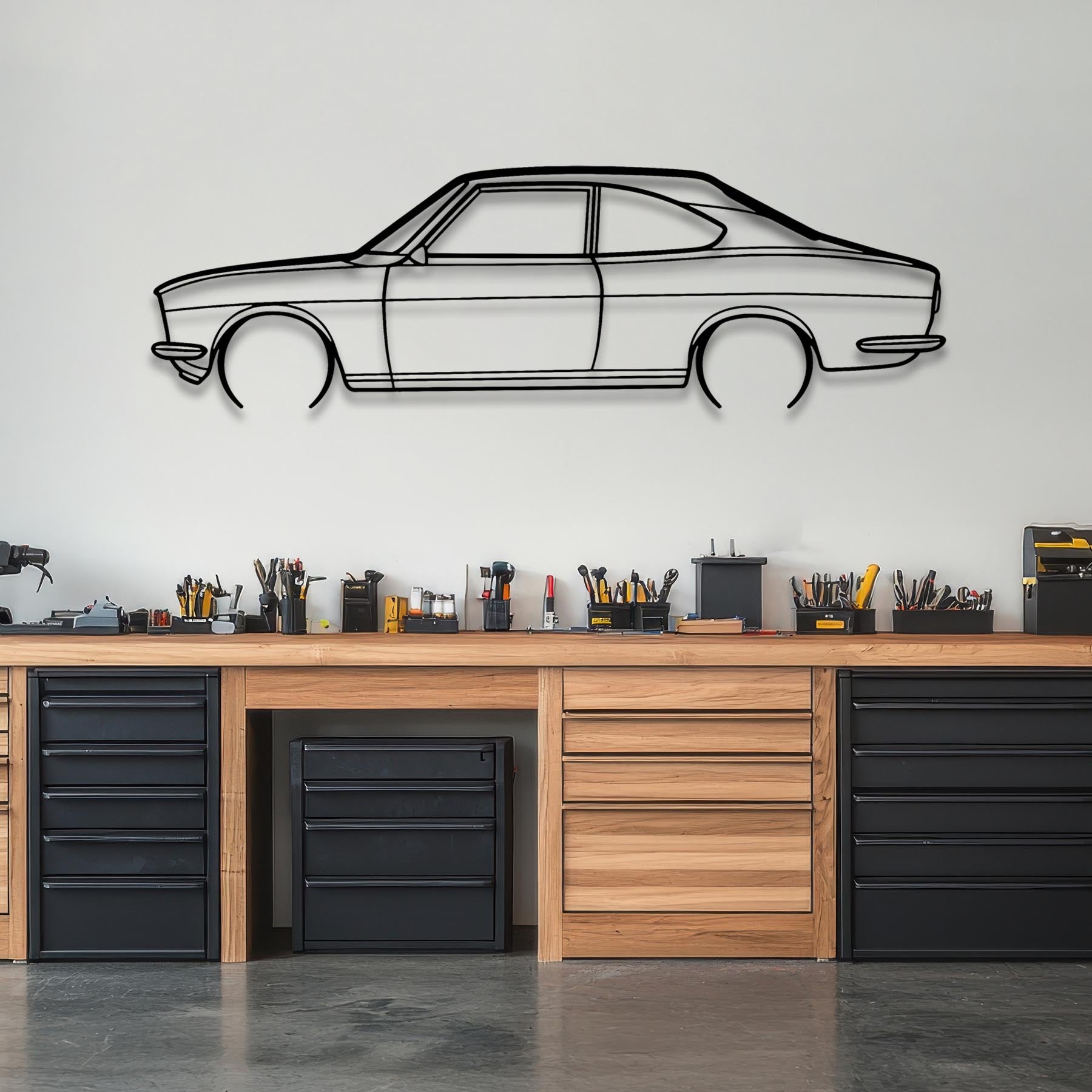 RX2 1972 Detailed Silhouette Metal Wall Art