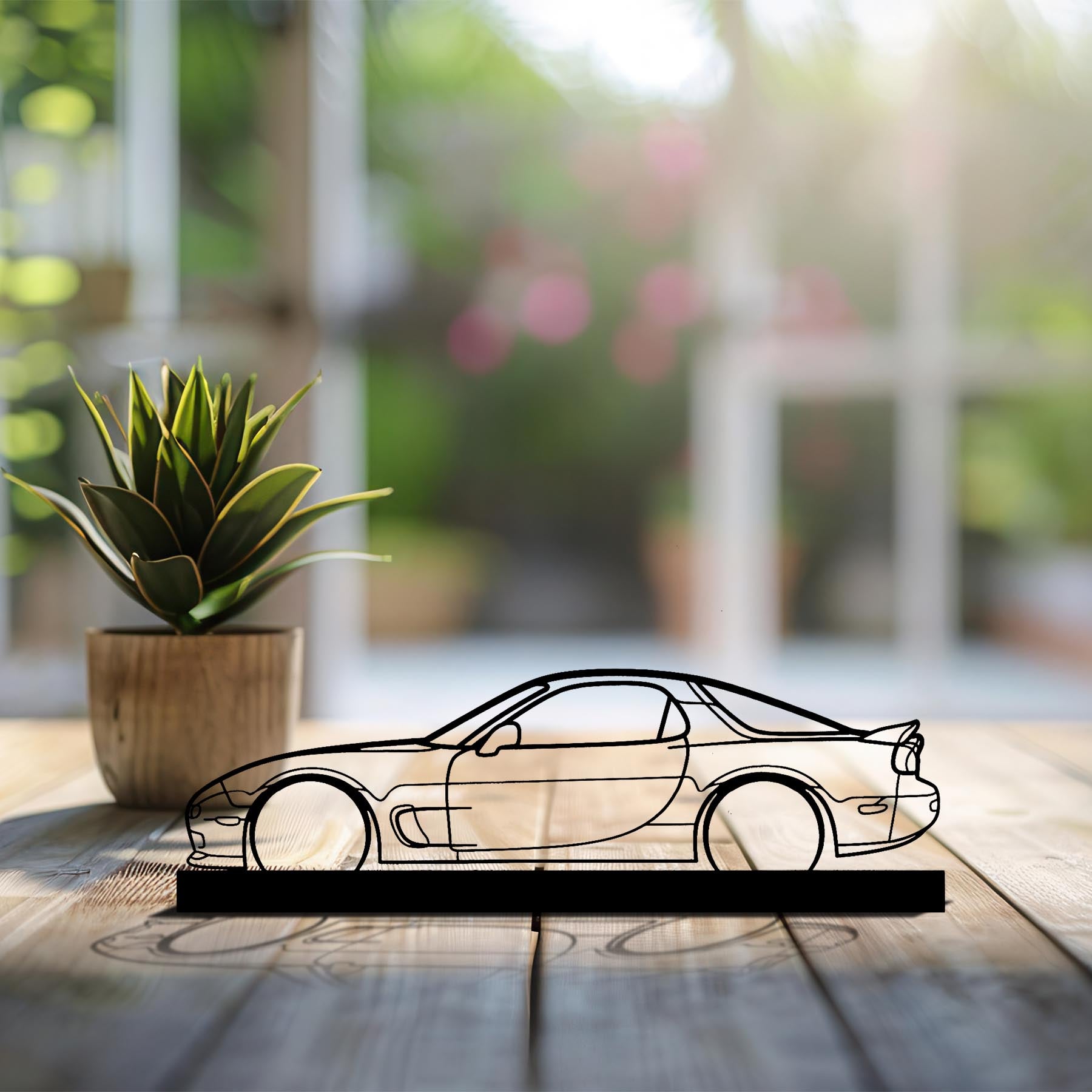 RX7 R1 Silhouette Metal Art Stand