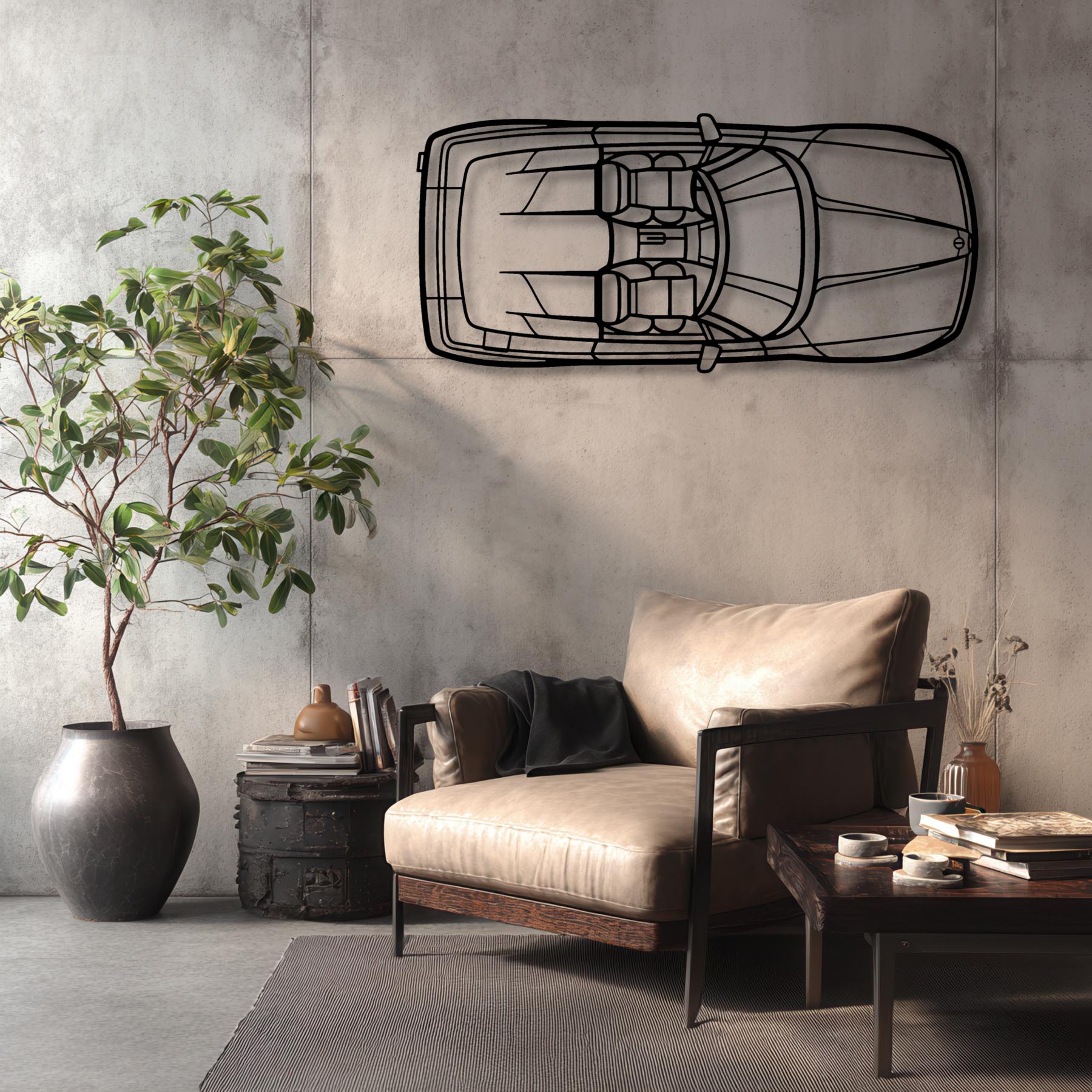 RZ 1992 Top Metal Silhouette Wall Art