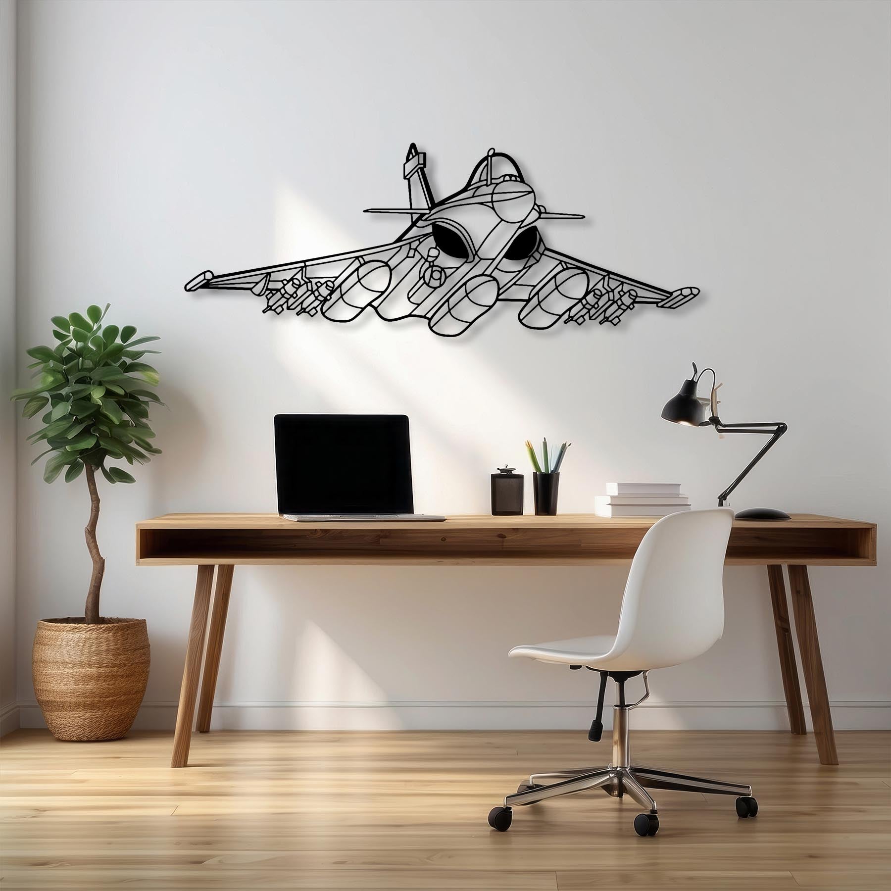 Rafale Angle Metal Aircraft Wall Art - NCP0441