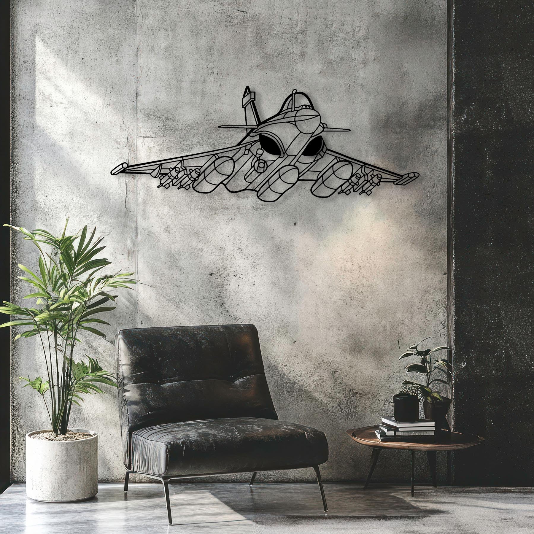 Rafale Angle Metal Aircraft Wall Art - NCP0441