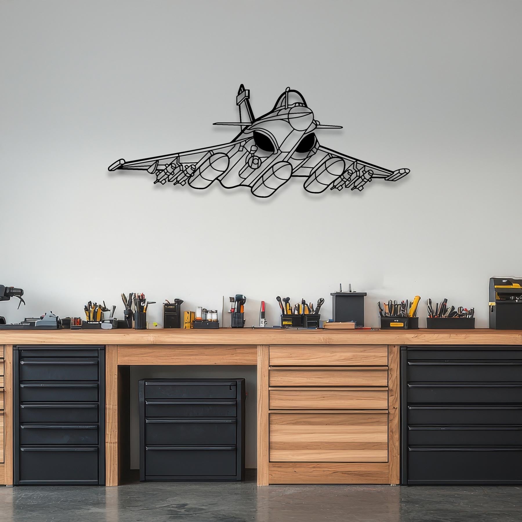 Rafale Angle Metal Aircraft Wall Art - NCP0441