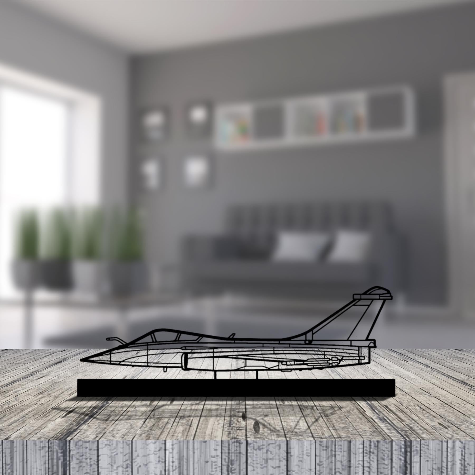Rafale C Silhouette Metal Art Stand
