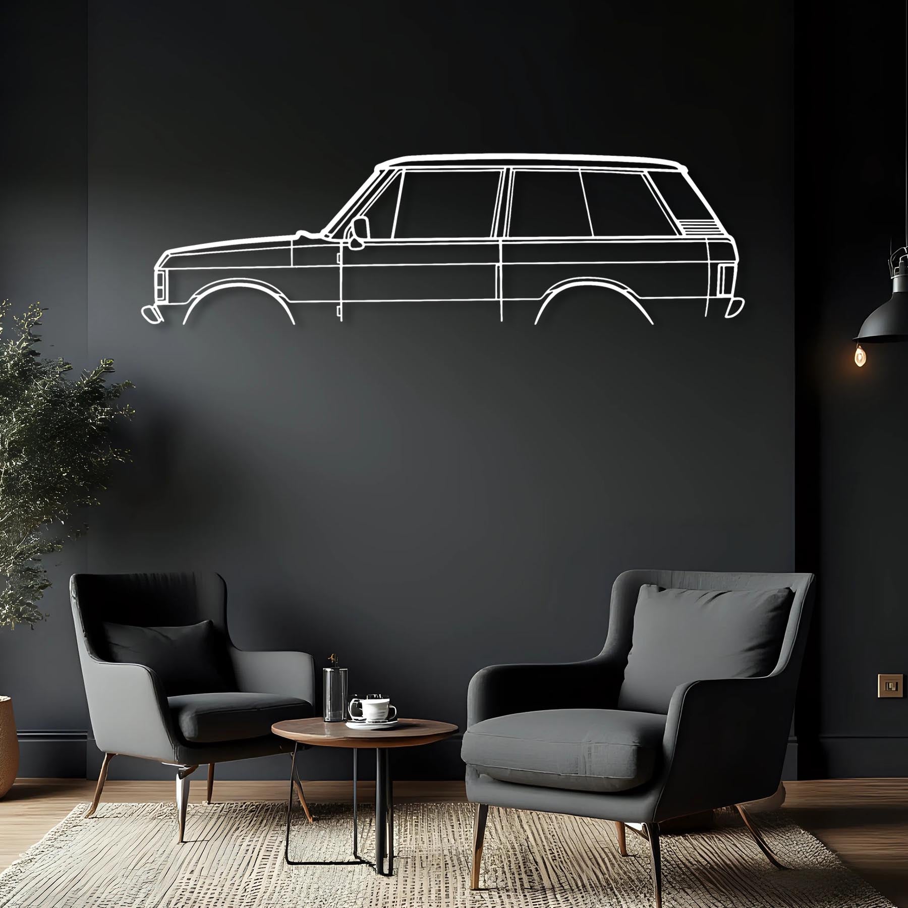 Range Classic 2 Doors Classic Silhouette Metal Wall Art