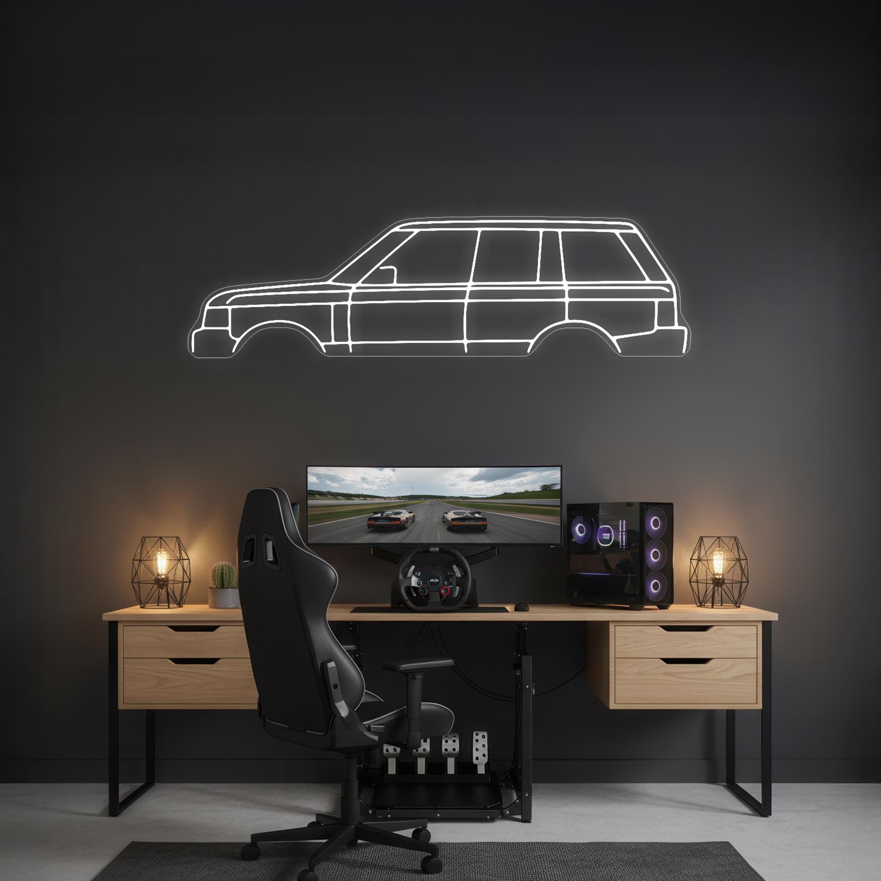 Range Rover 2011 Neon Silhouette