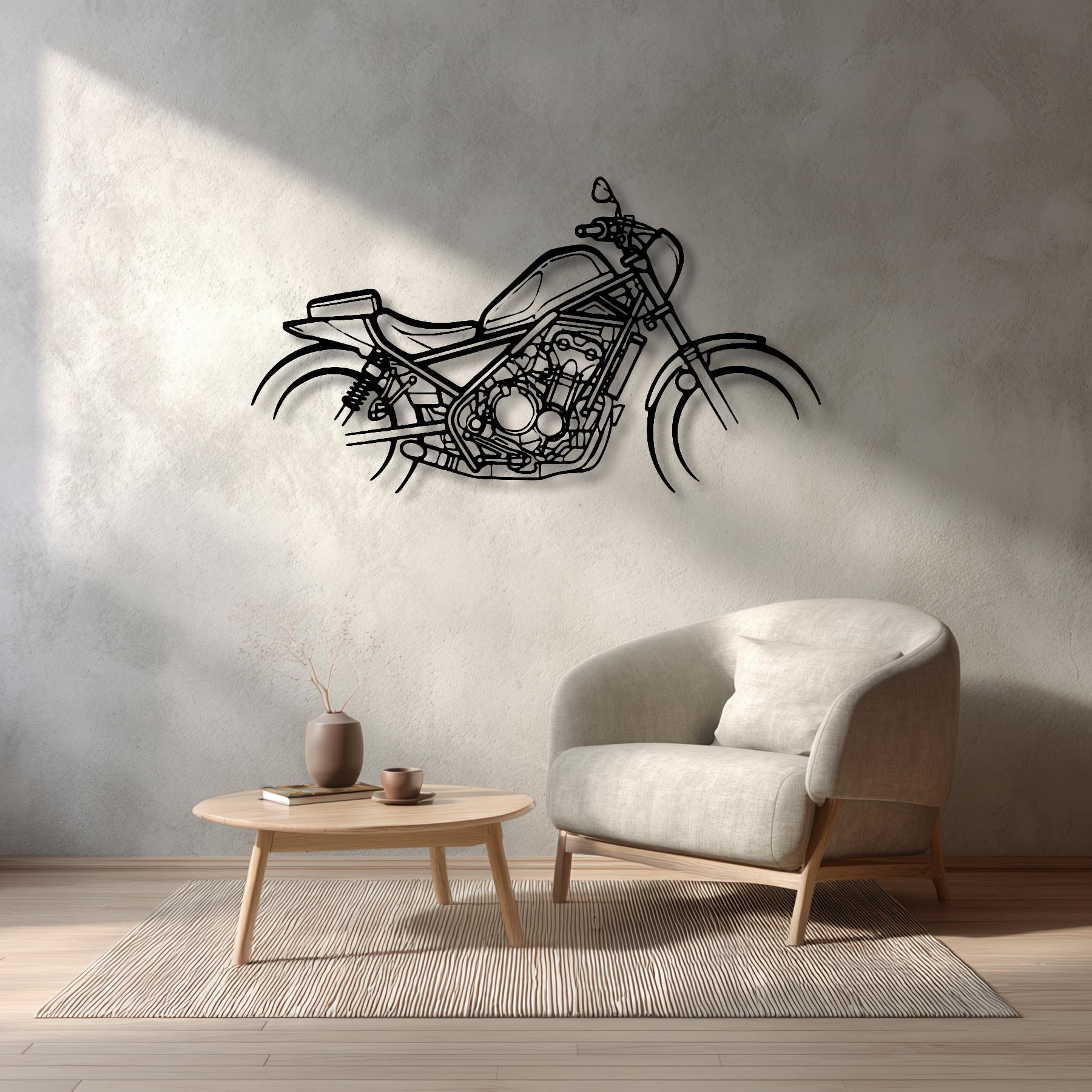 Rebel 500 Silhouette Metal Wall Art