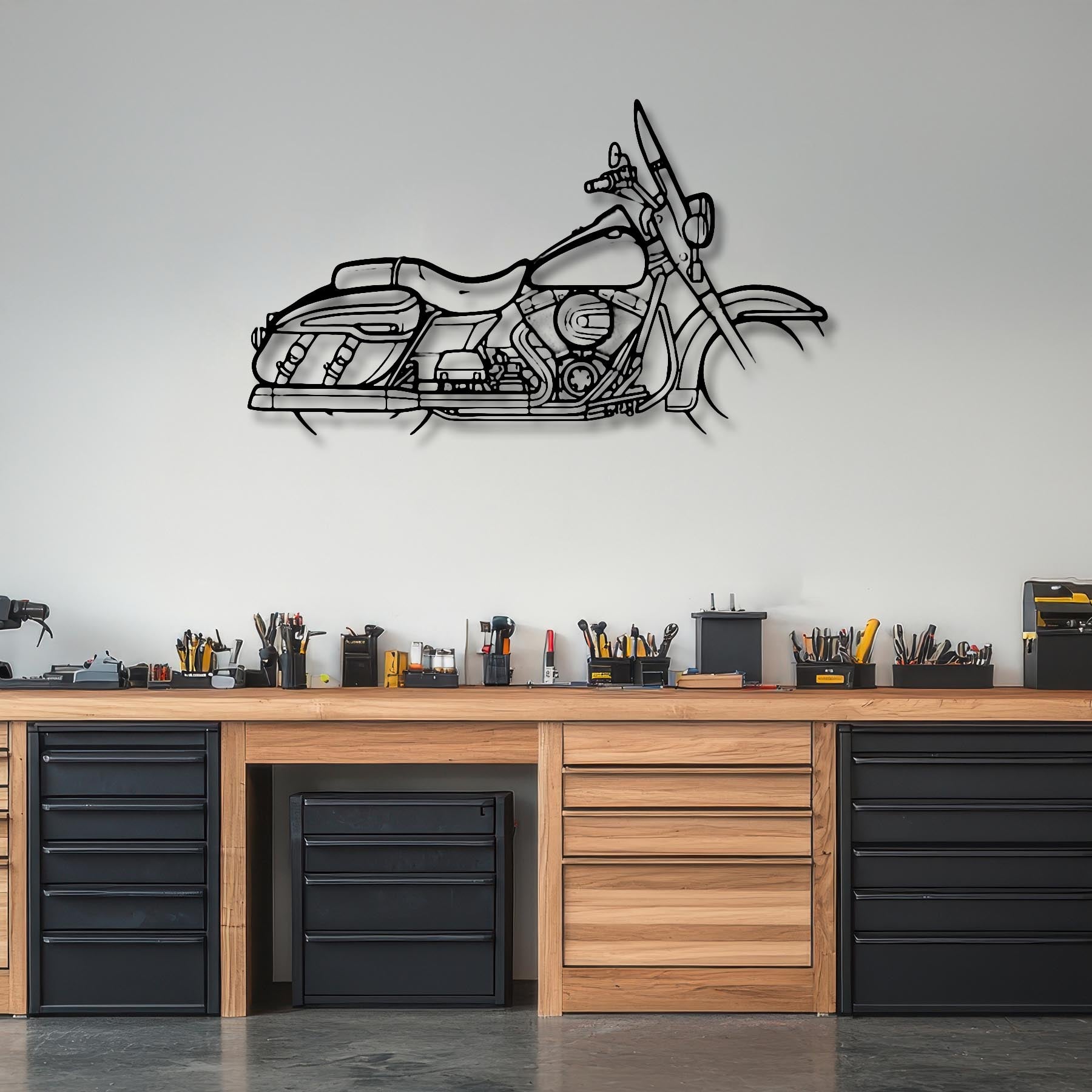 Road King 2016 Silhouette Metal Wall Art