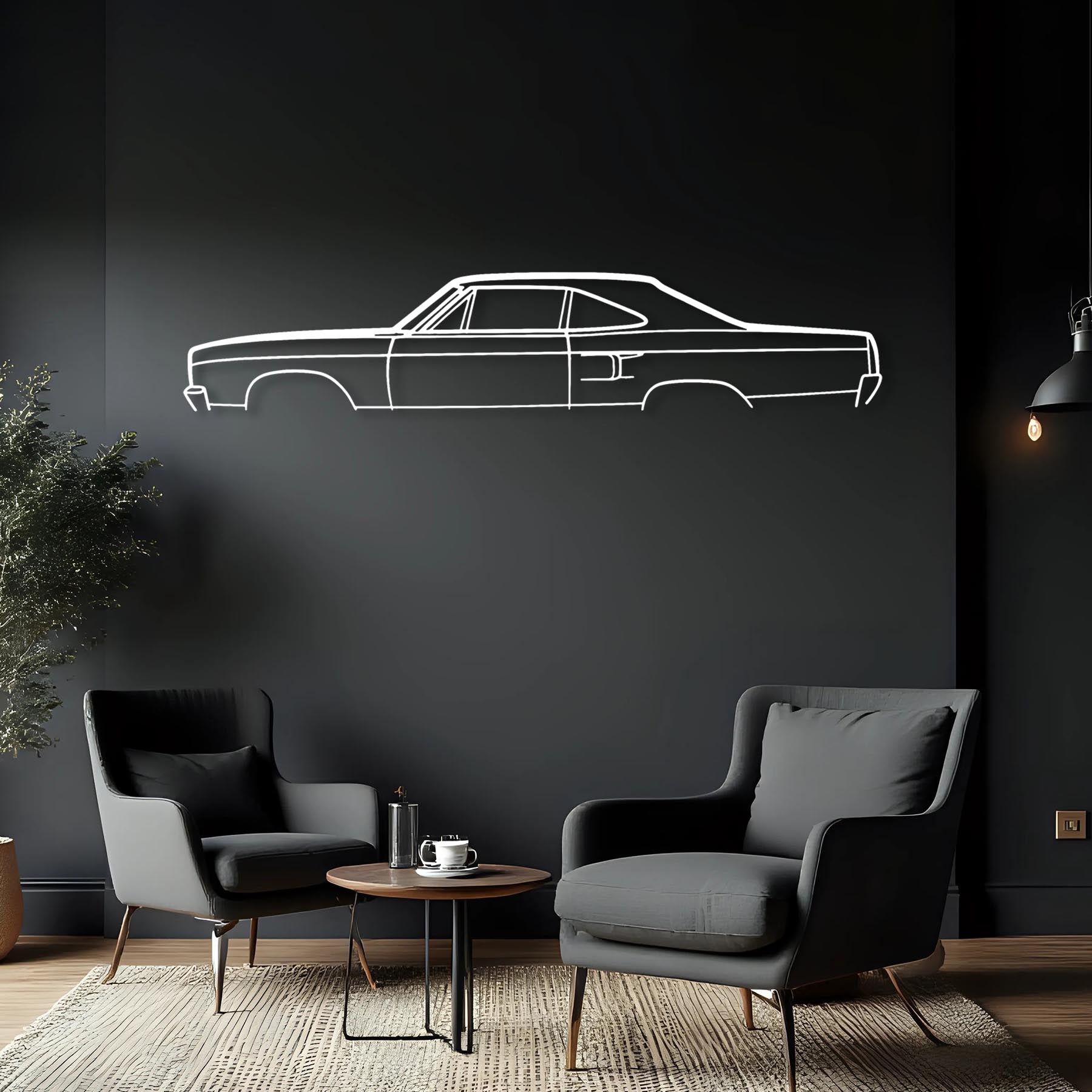 Road Runner 1970 Classic Silhouette Metal Wall Art