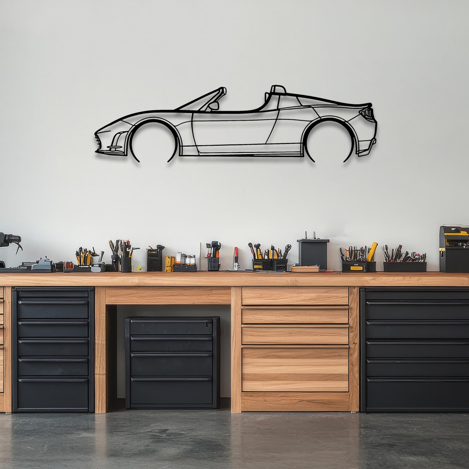 Roadster 2.5 Detailed Silhouette Metal Wall Art