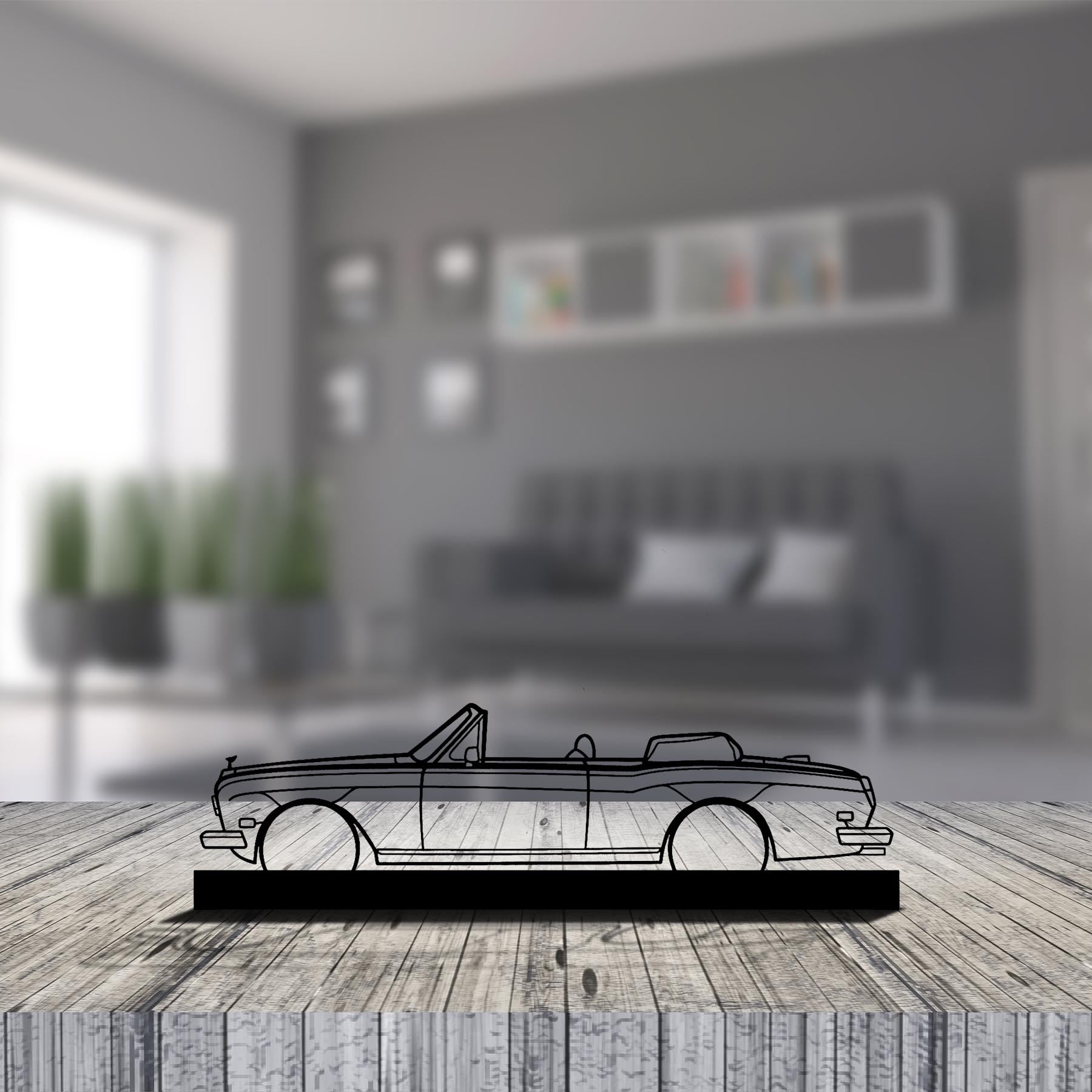 Royce Corniche convertible 1981 Silhouette Metal Art Stand