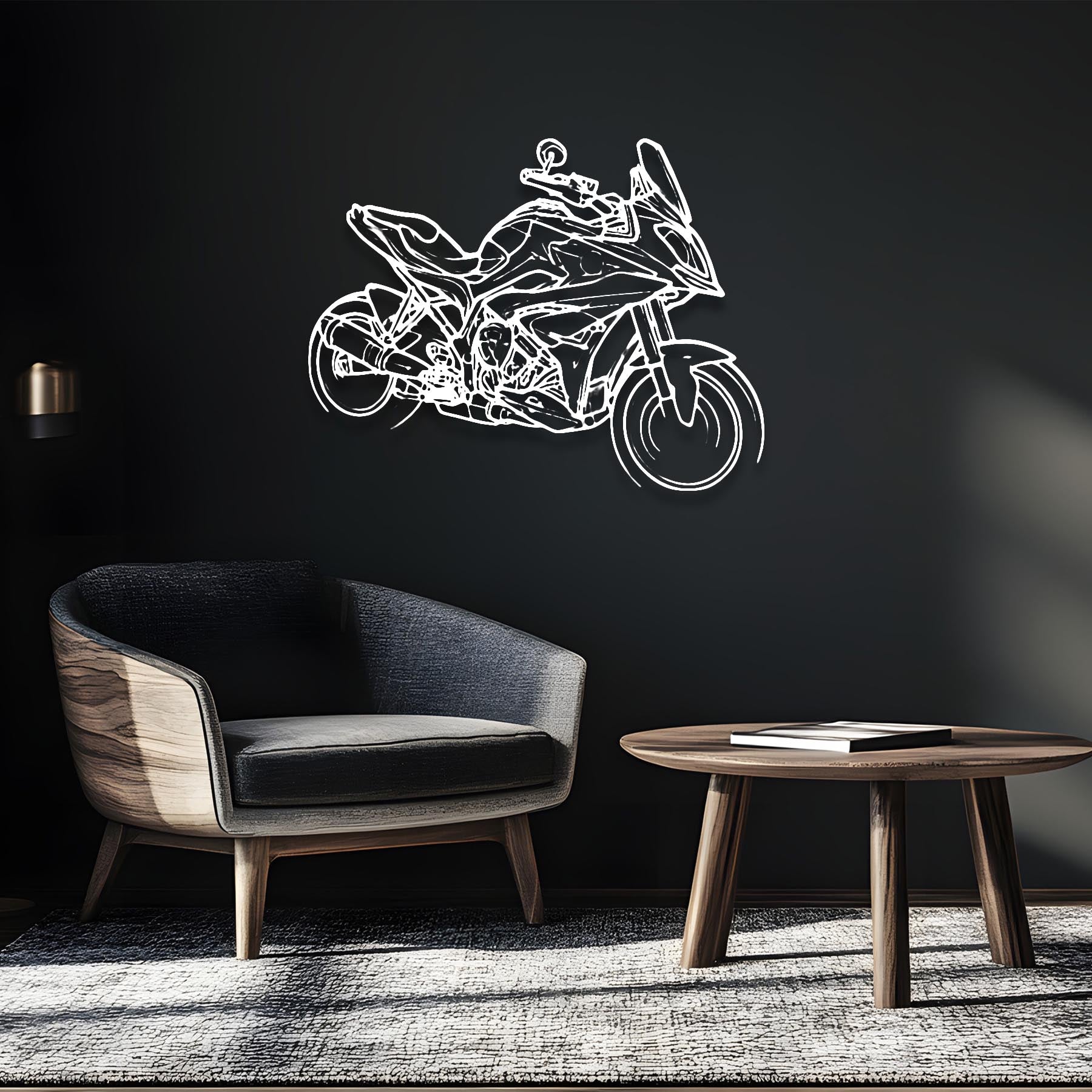 S1000xr 2019 Angle Silhouette Metal Wall Art