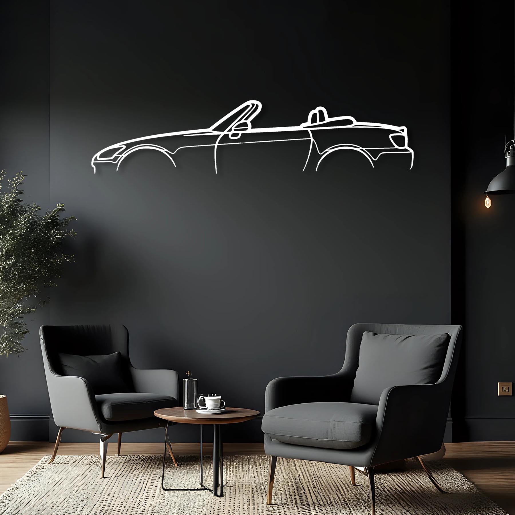 S2000 Classic Silhouette Metal Wall Art