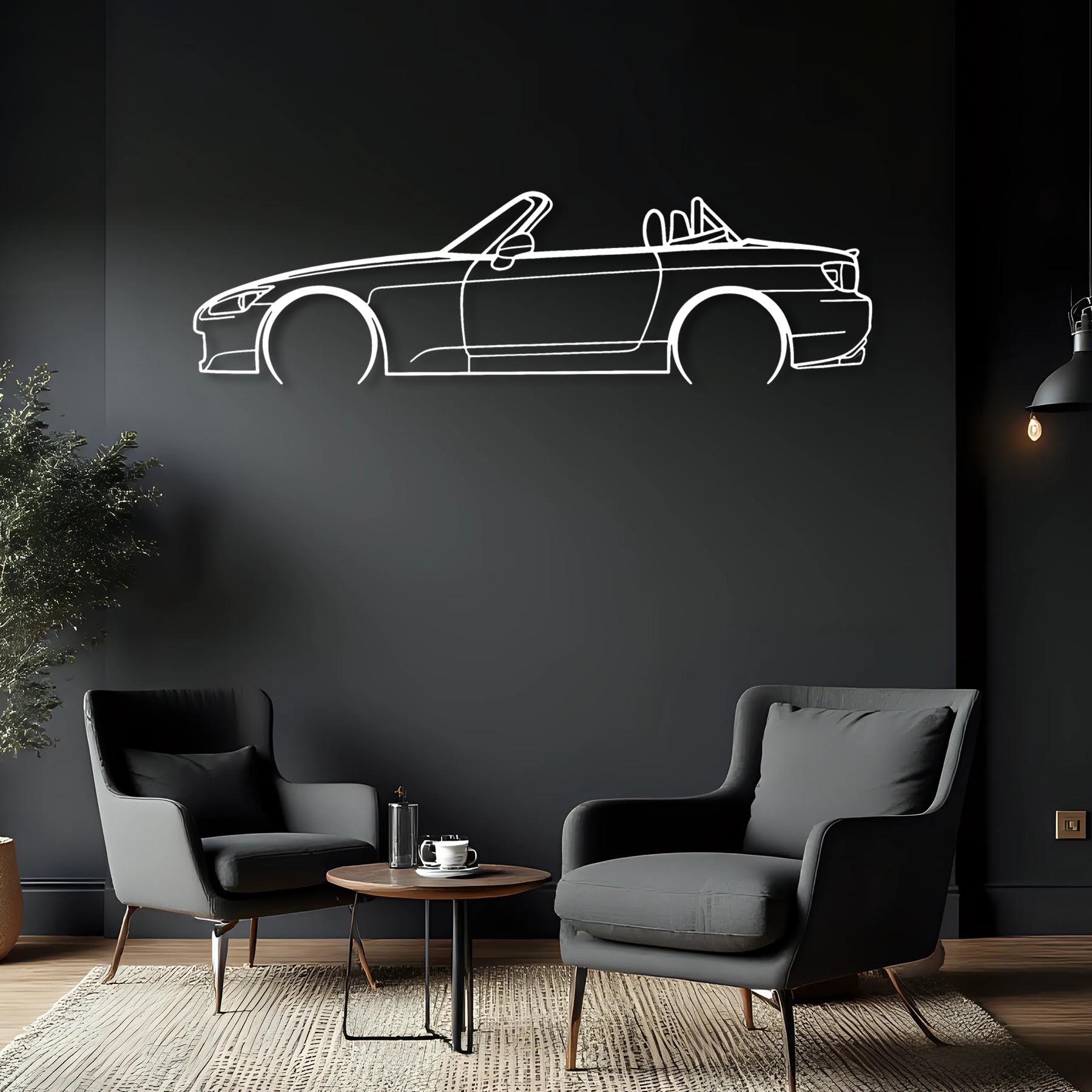 S2000 Detailed Silhouette Metal Wall Art