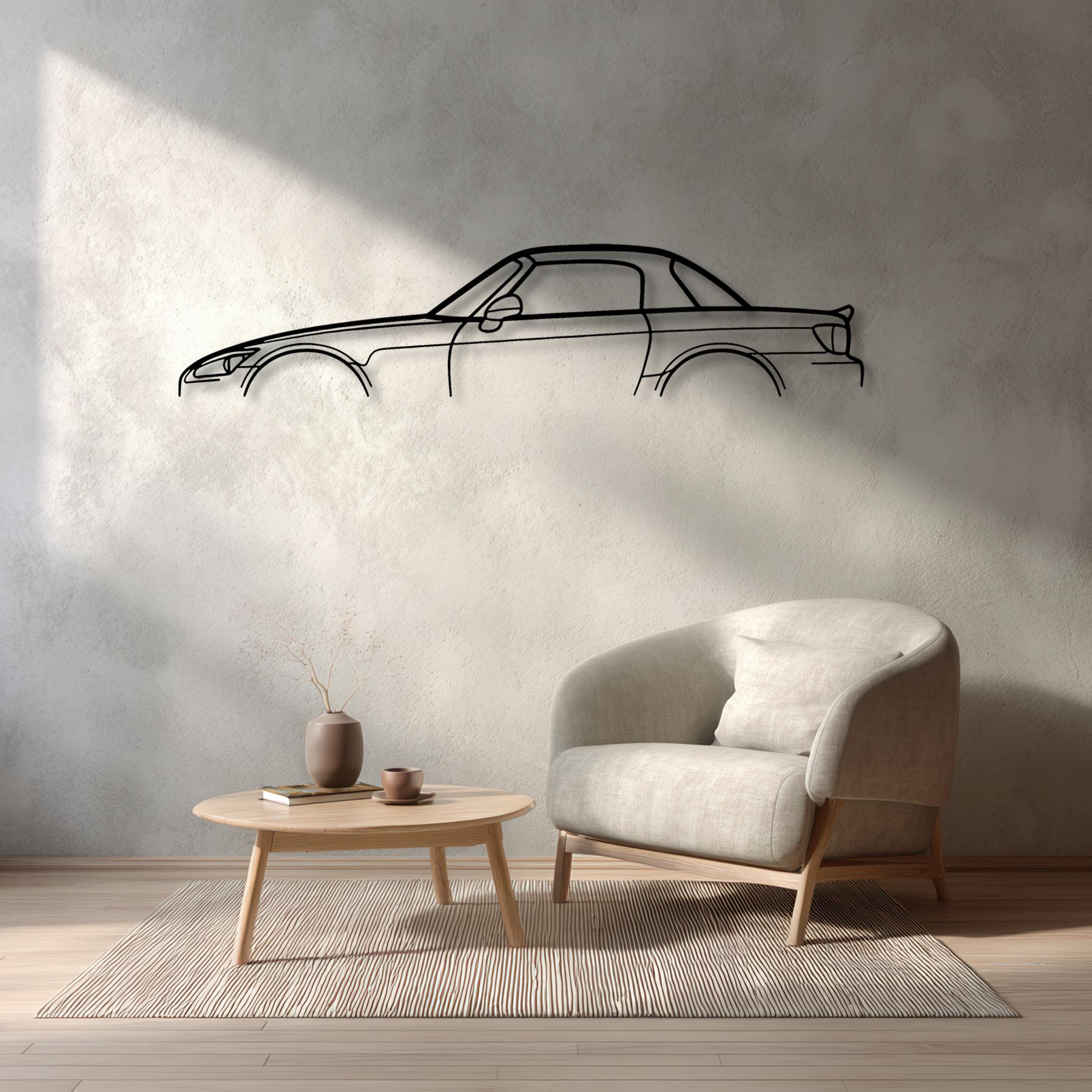 S2000 Hardtop 2003 Classic Silhouette Metal Wall Art