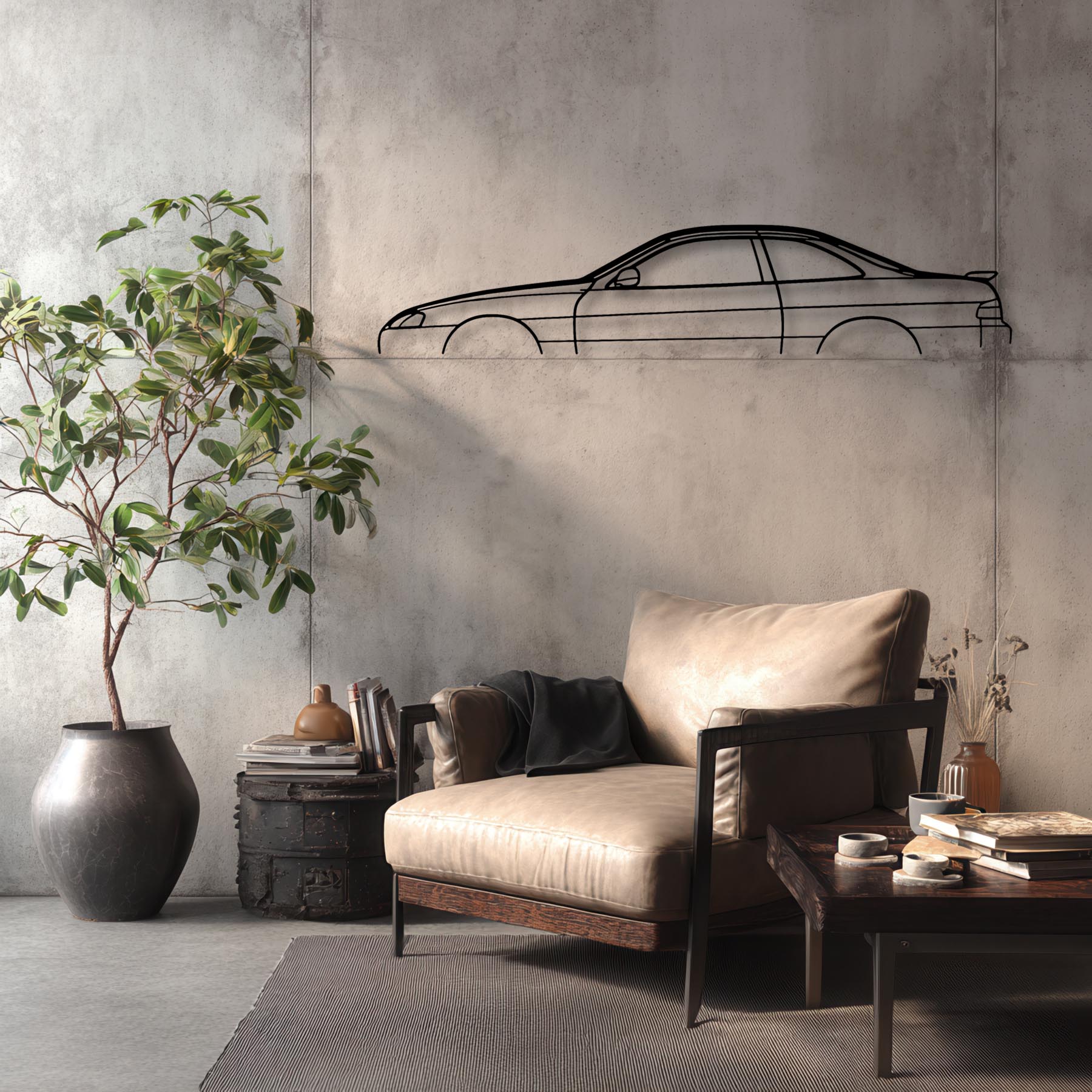 SC300 1999 Classic Silhouette Metal Wall Art