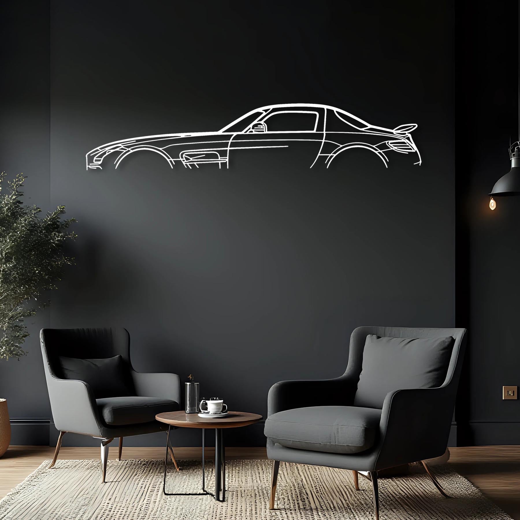 SLS AMG Classic Silhouette Metal Wall Art