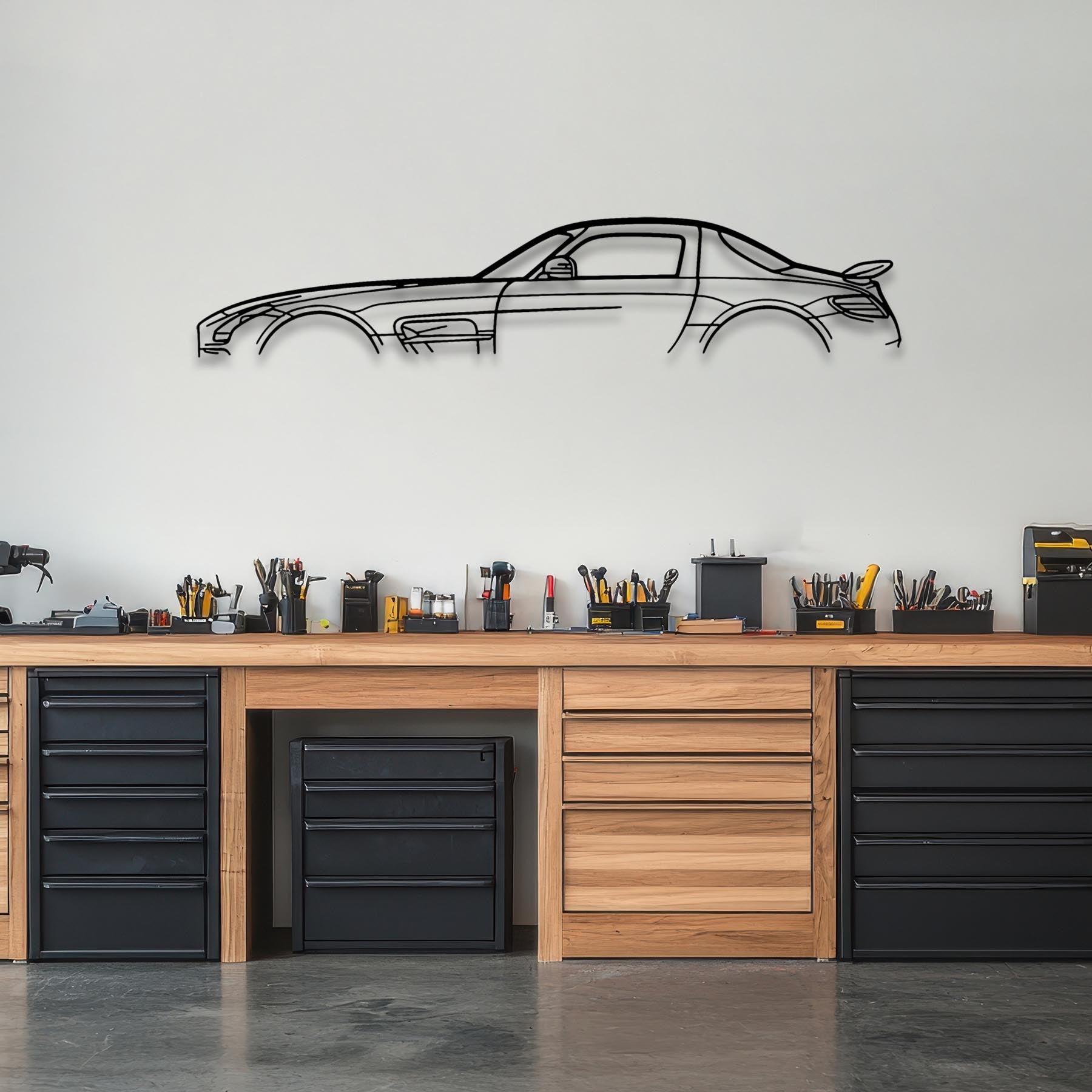 SLS AMG Classic Silhouette Metal Wall Art
