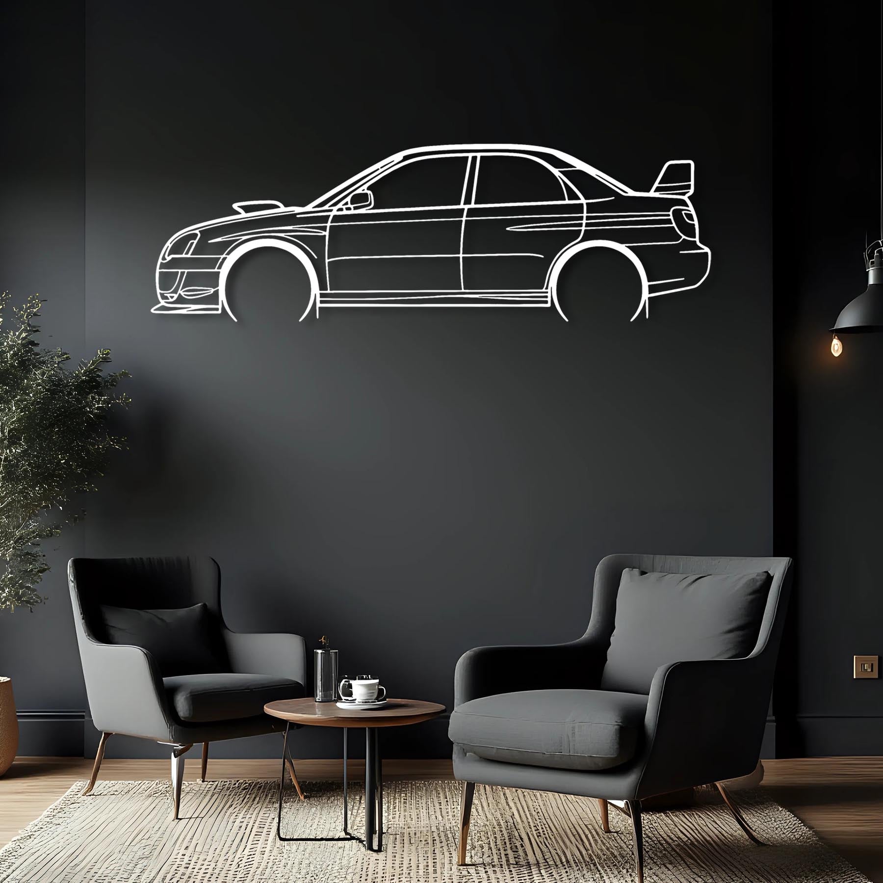 STI GD Detailed Silhouette Metal Wall Art
