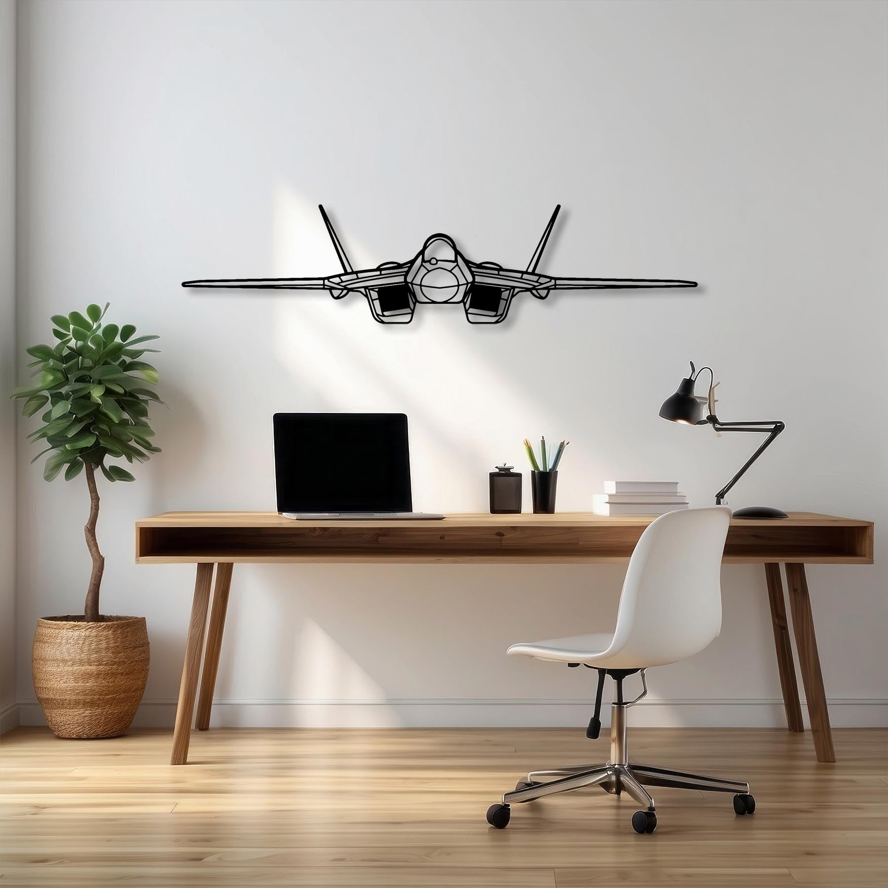 SU-57 Front Metal Aircraft Wall Art - NCP0346