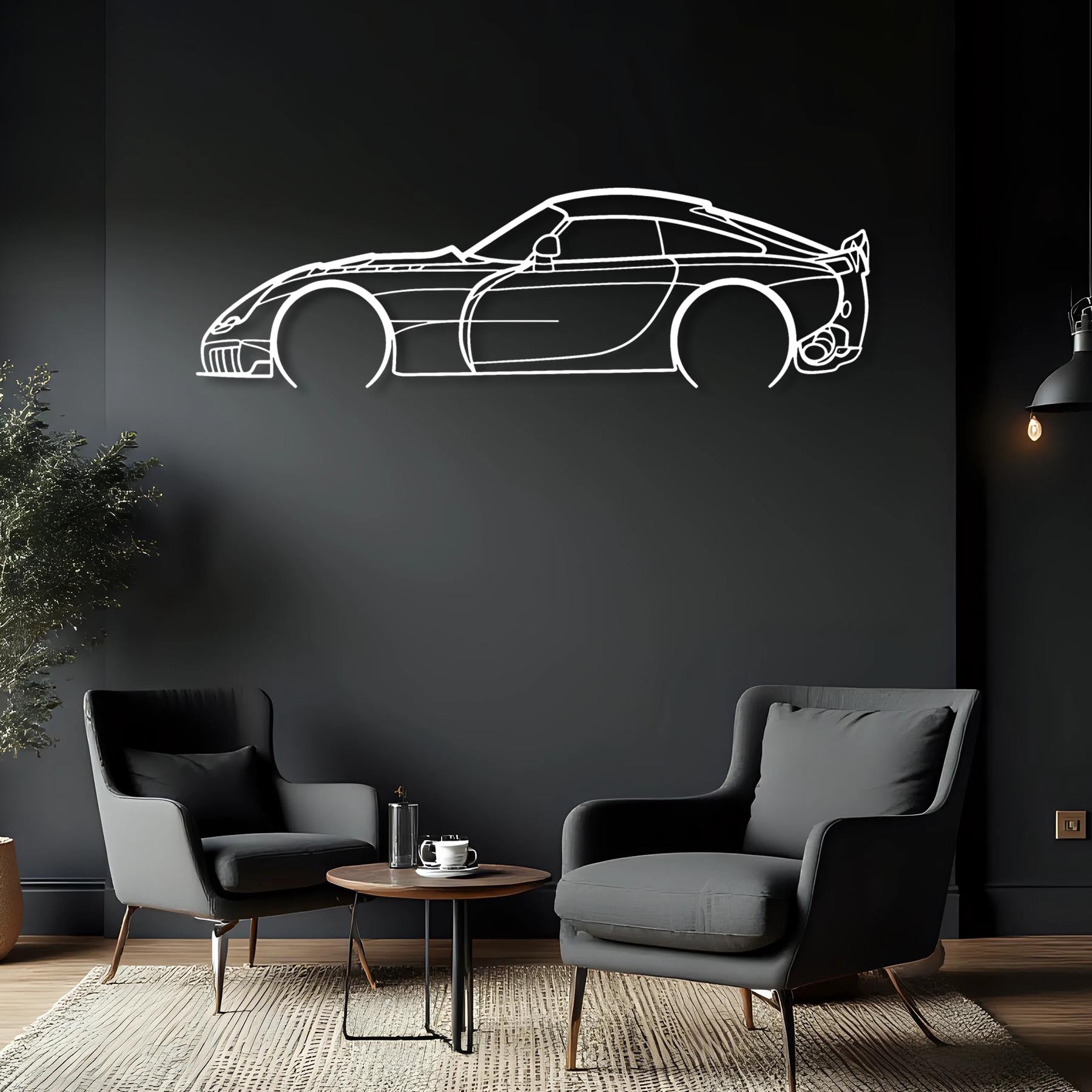 Sagaris 2005 Detailed Silhouette Metal Wall Art
