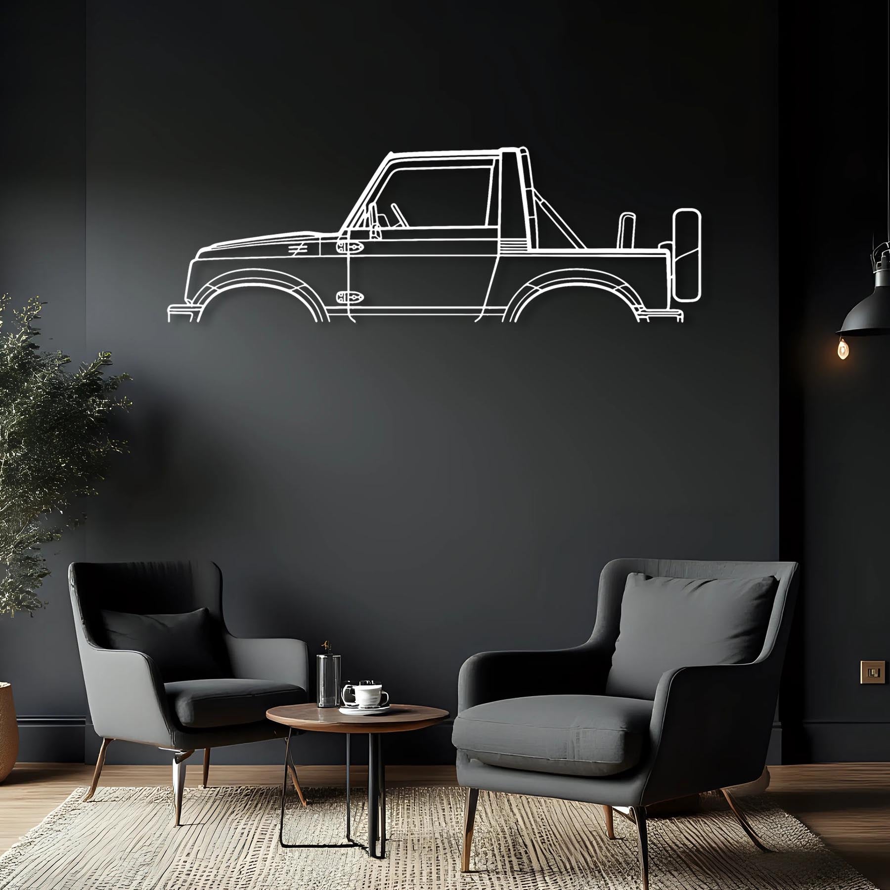 Samurai 1988 Classic Silhouette Metal Wall Art