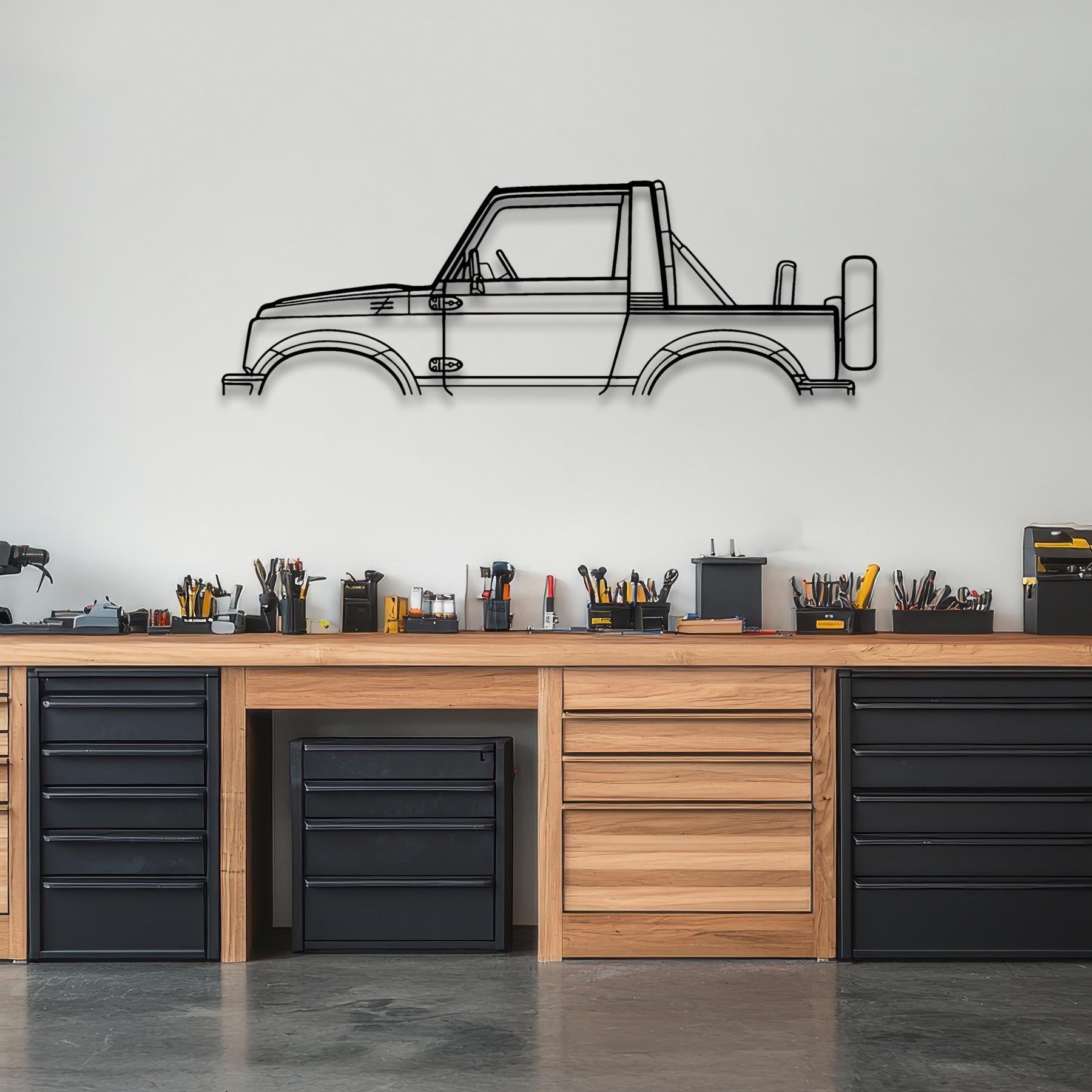 Samurai 1988 Classic Silhouette Metal Wall Art