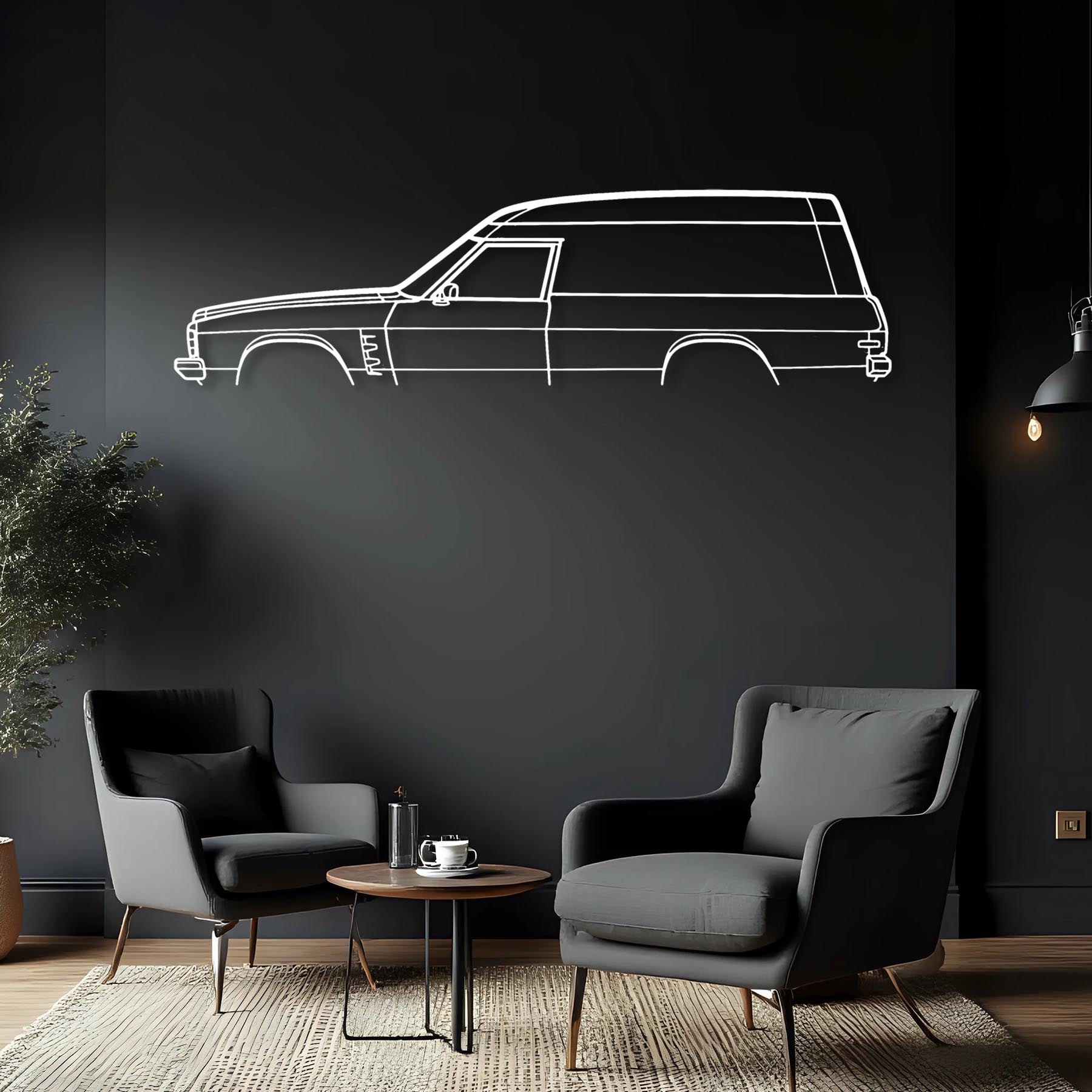 Sandman Panelvan 1975 Classic Silhouette Metal Wall Art