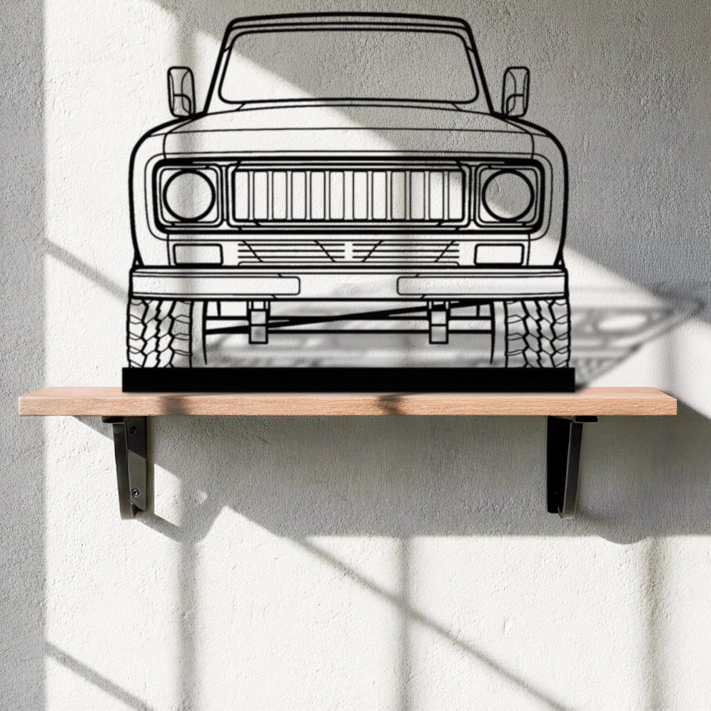 Scout II 1975 front Silhouette Metal Art Stand