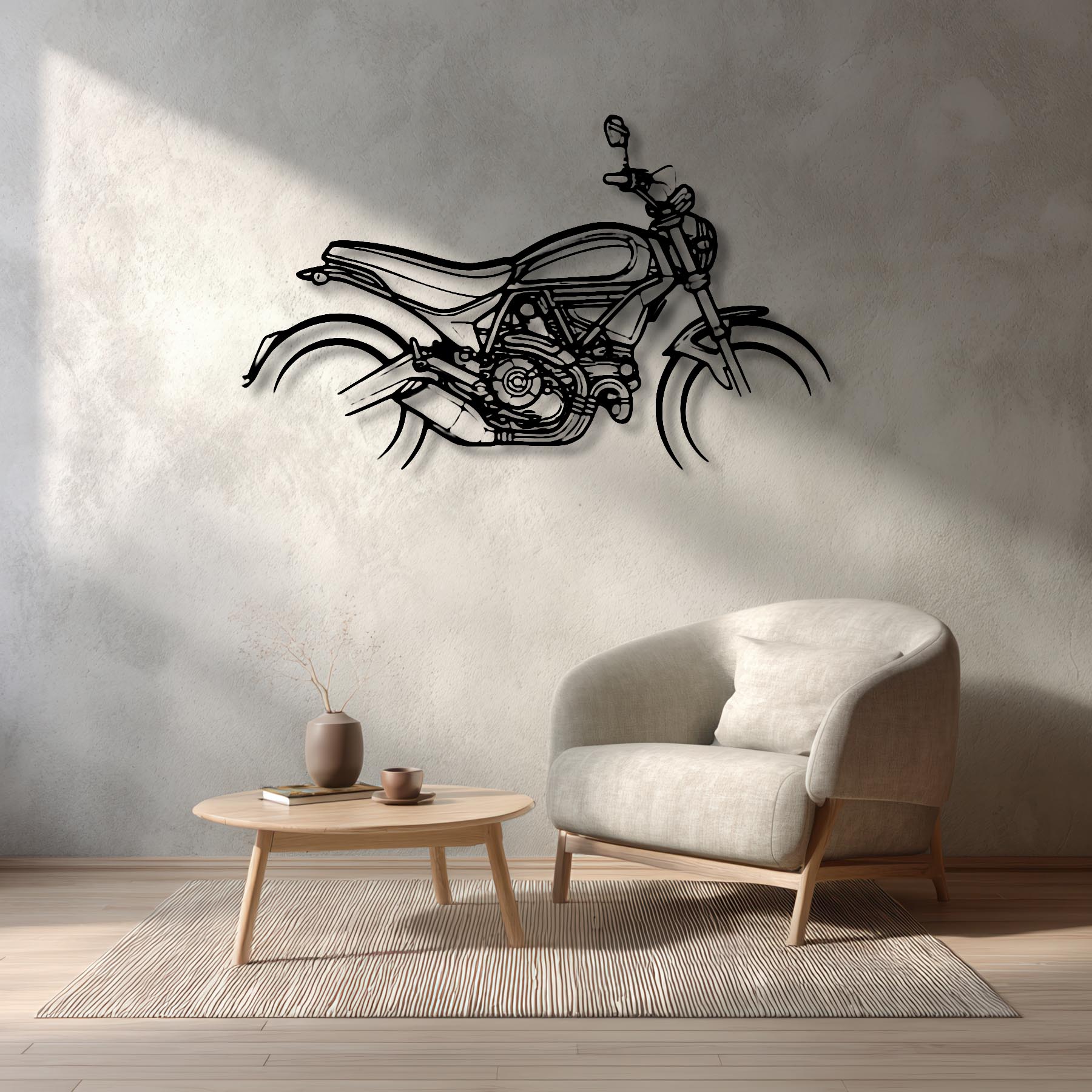 Scrambler 2015 Silhouette Metal Wall Art