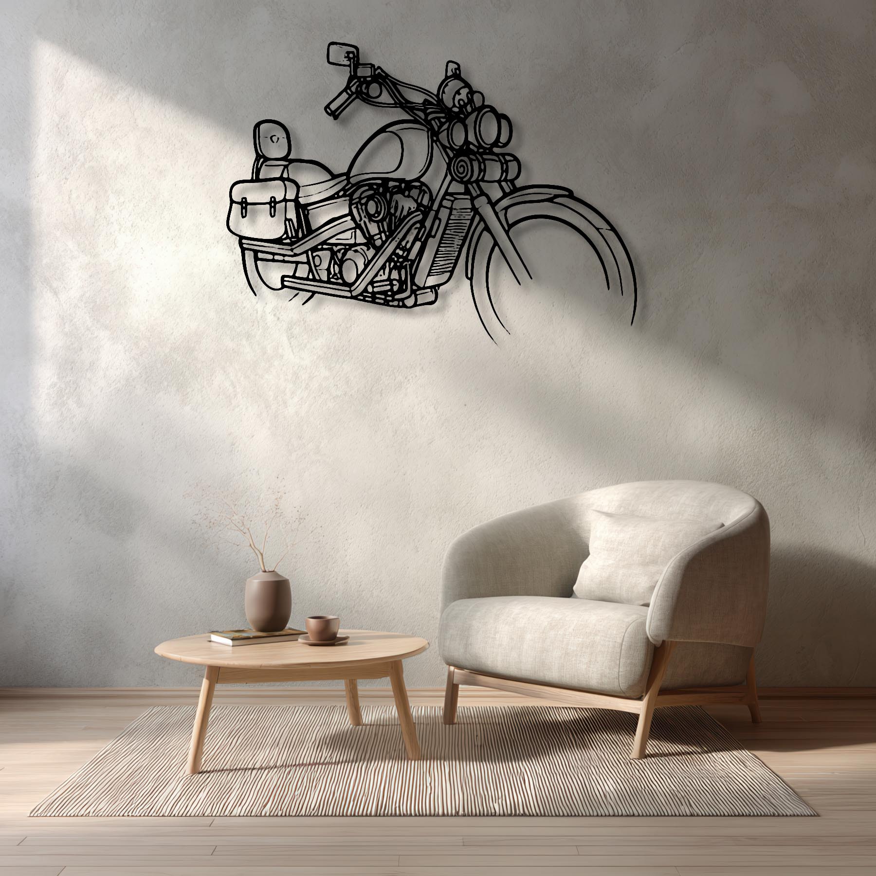 Shadow VT 1100 1994 Angle Silhouette Metal Wall Art