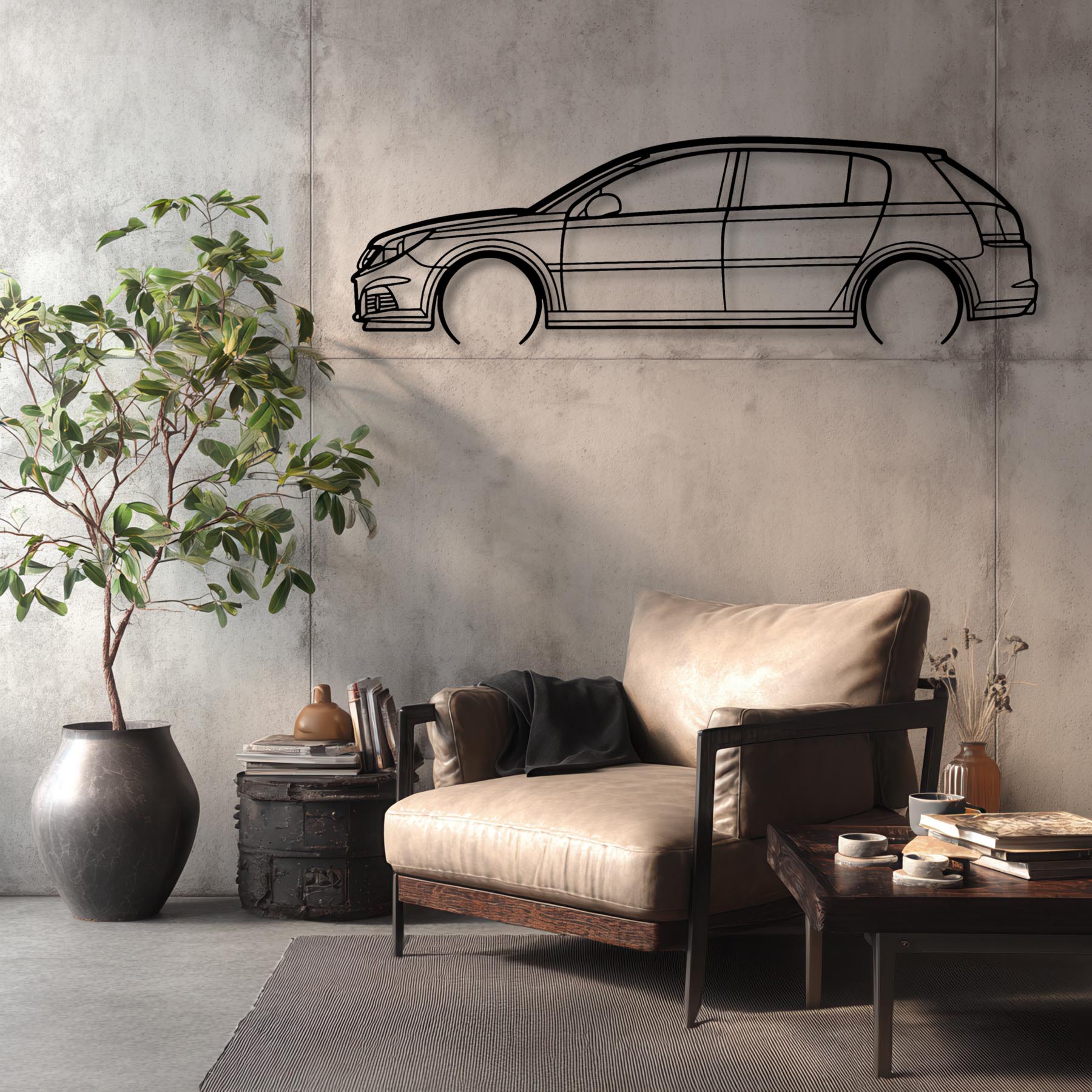 Signum V6 2006 Detailed Silhouette Metal Wall Art