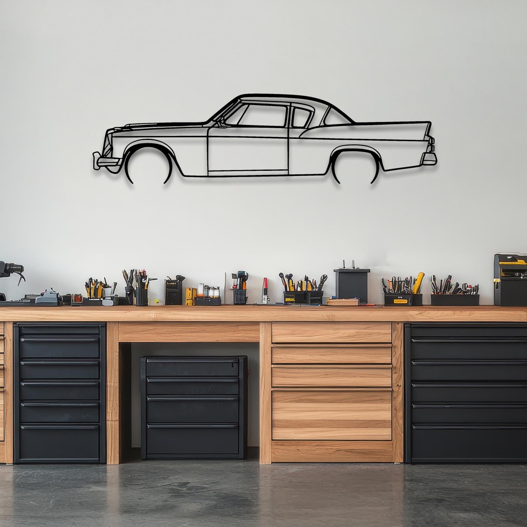 Silverhawk 1957 Detailed Silhouette Metal Wall Art