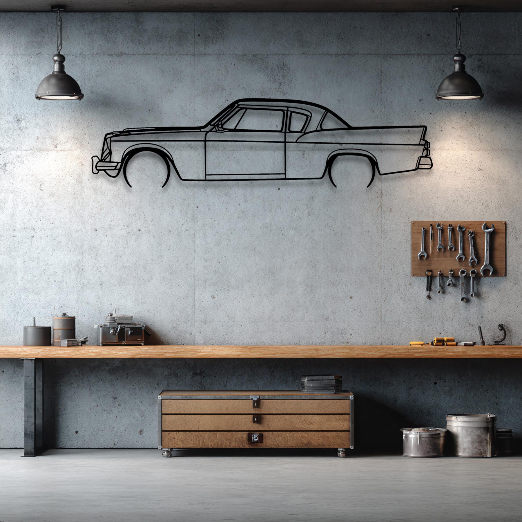 Silverhawk 1957 Detailed Silhouette Metal Wall Art