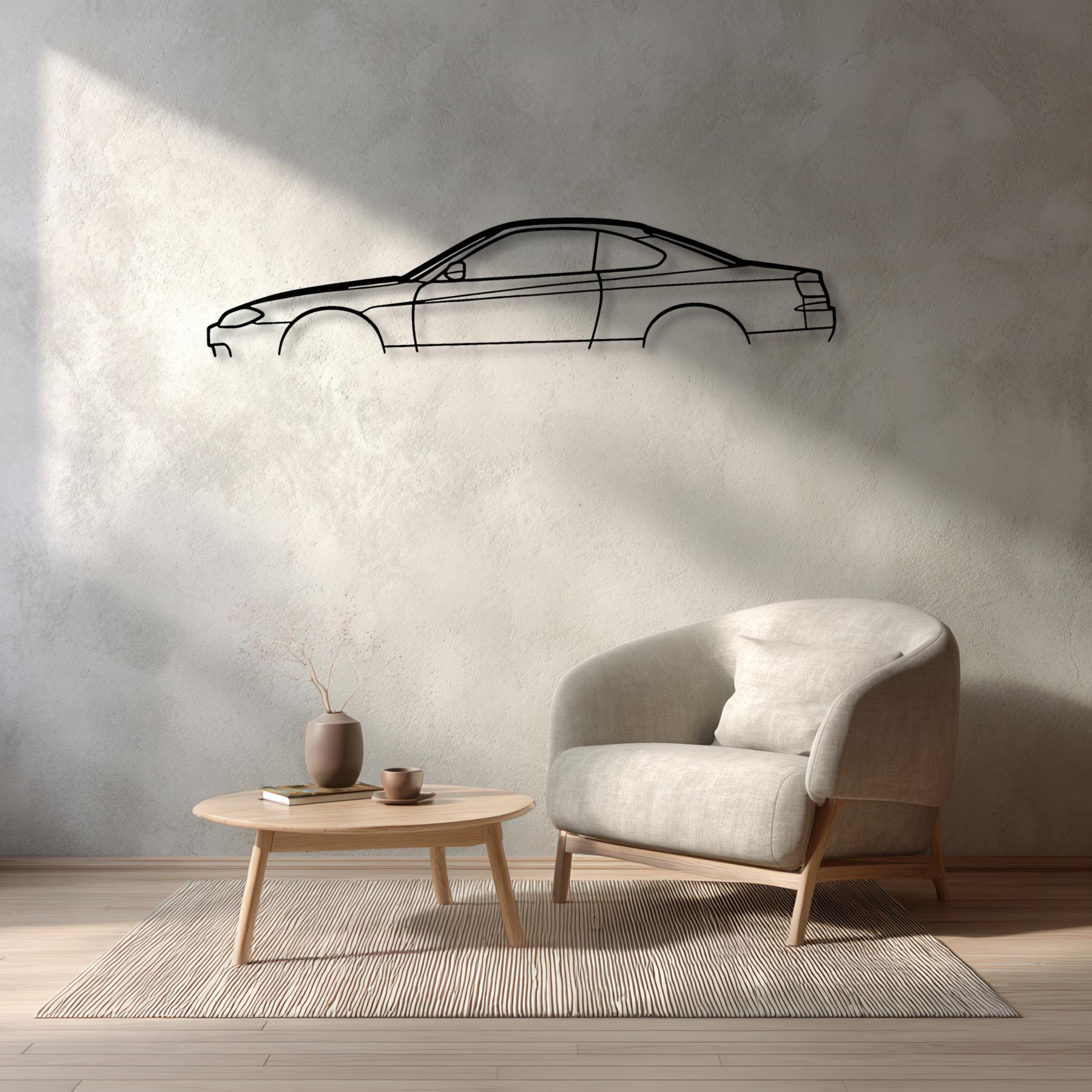 Silvia S15 Classic Silhouette Metal Wall Art