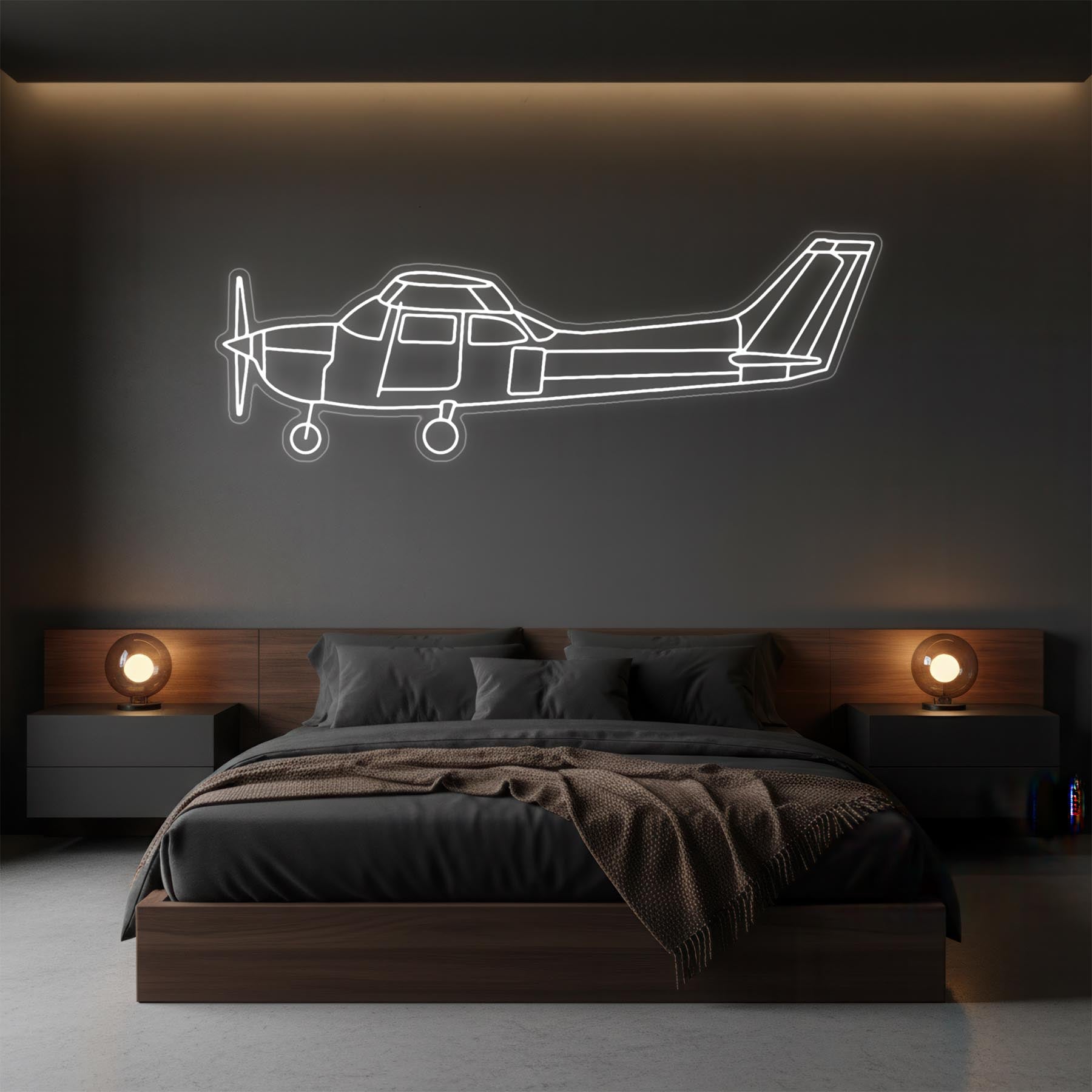 Skyhawk 172 Neon Silhouette