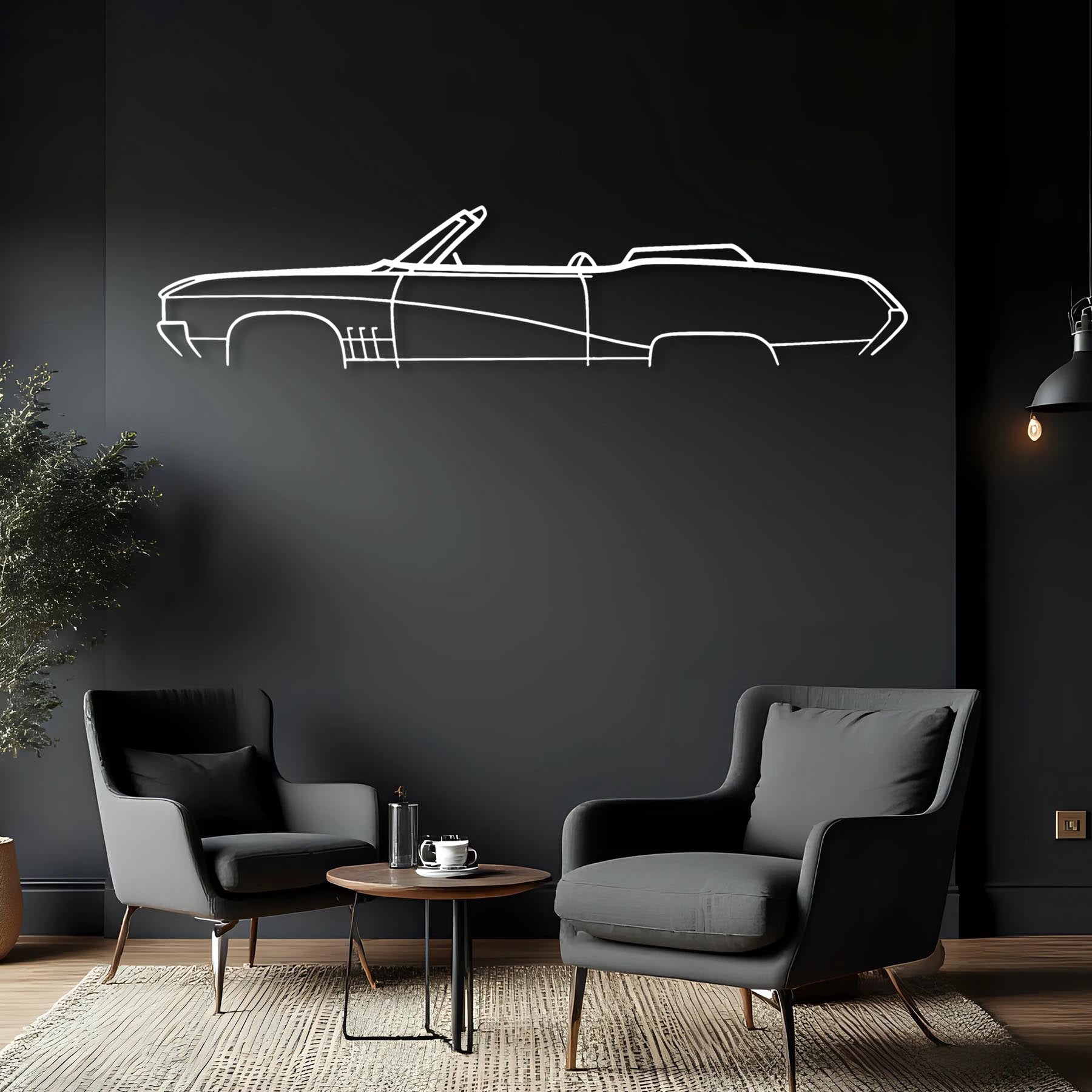 Skylark 1969 Classic Silhouette Metal Wall Art