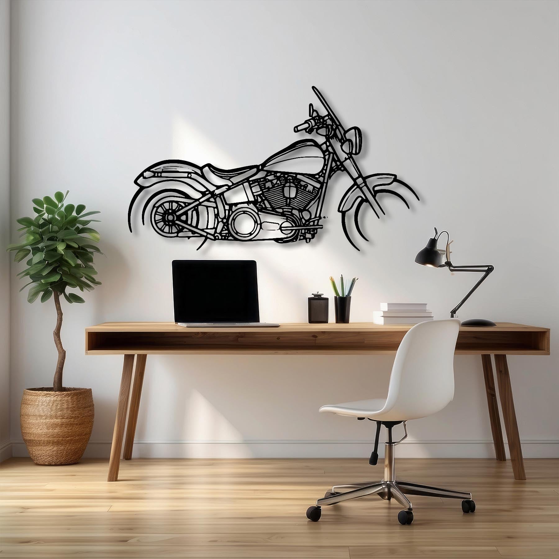 Softail Slim 2015 Silhouette Metal Wall Art
