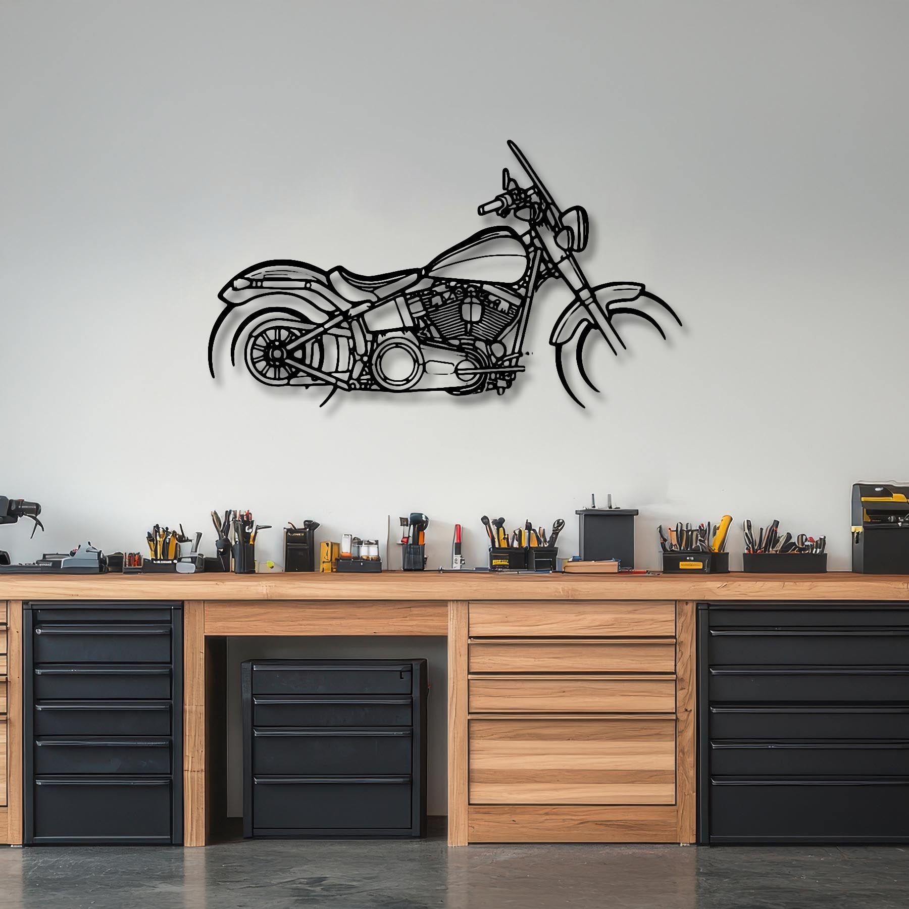 Softail Slim 2015 Silhouette Metal Wall Art