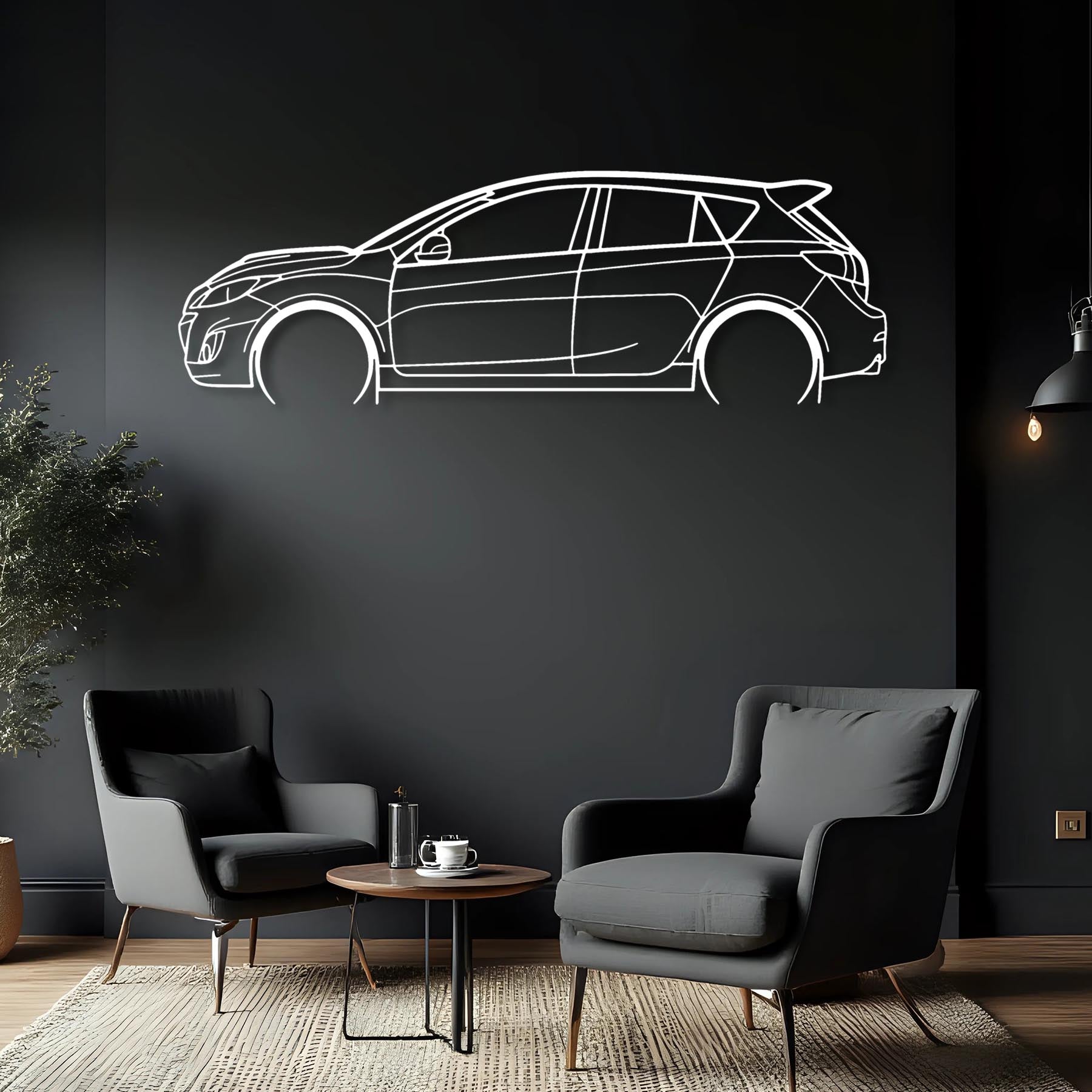 Speed 3 2012 Detailed Silhouette Metal Wall Art