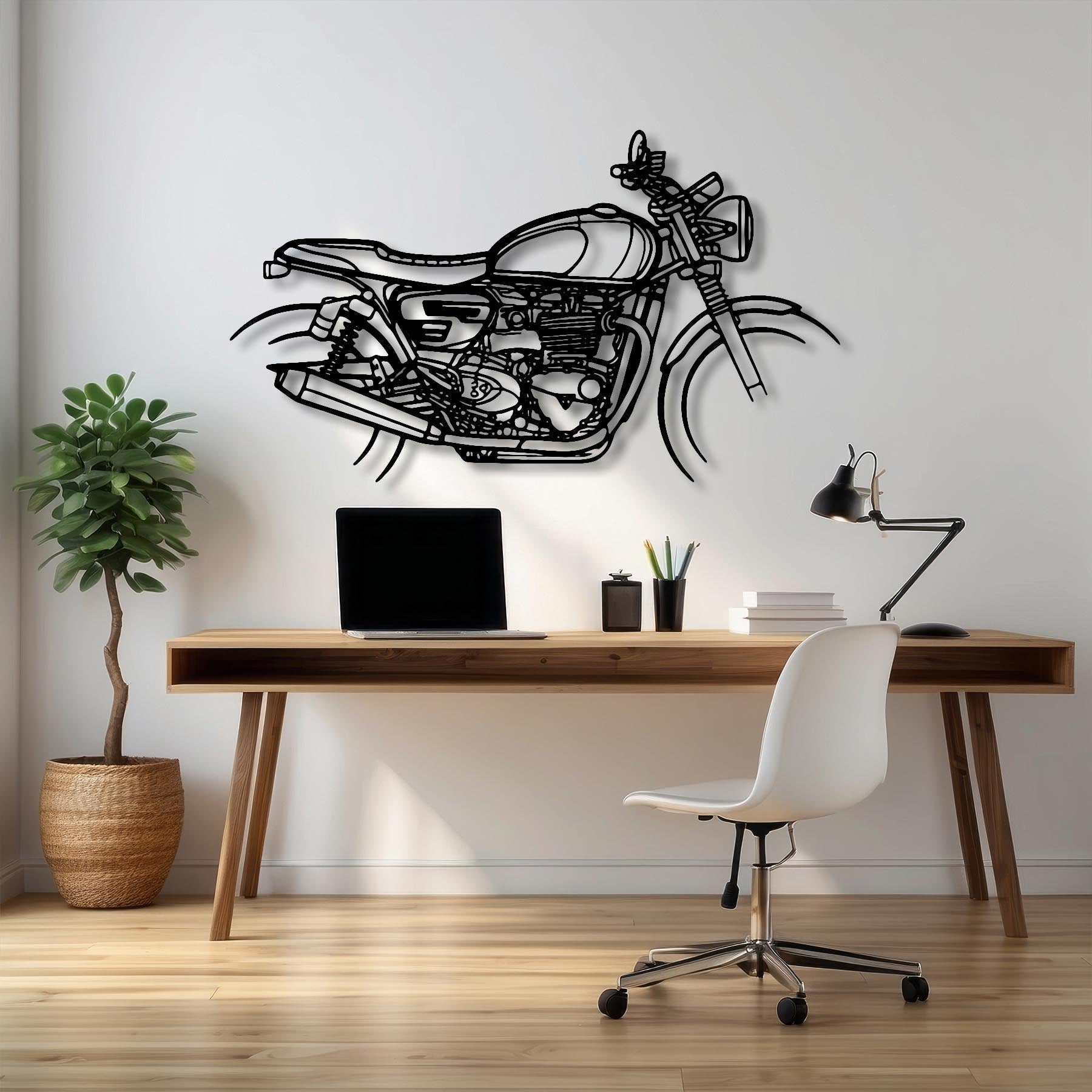Speed Twin 2019 Silhouette Metal Wall Art