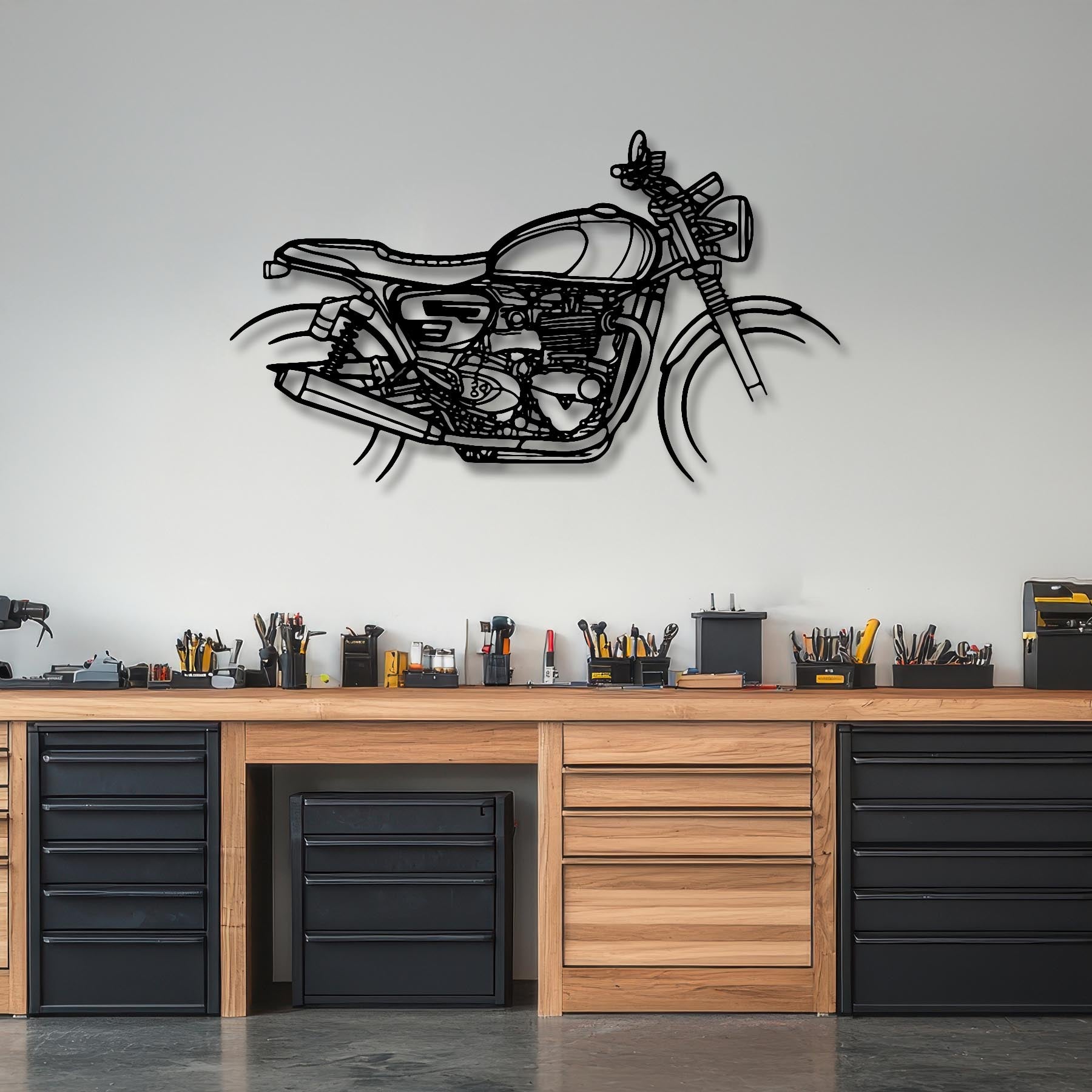 Speed Twin 2019 Silhouette Metal Wall Art