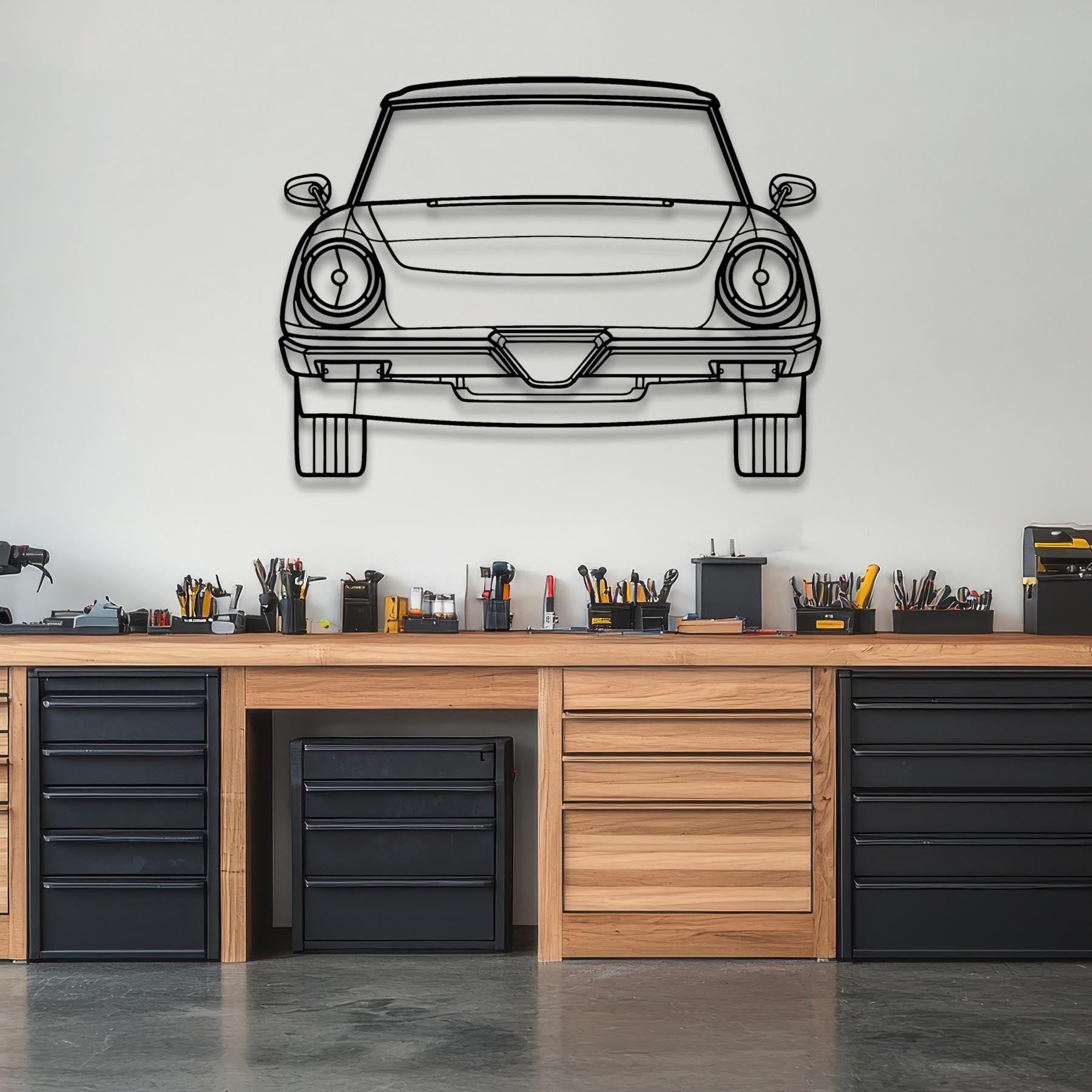 Spider 1984 Front Silhouette Metal Wall Art