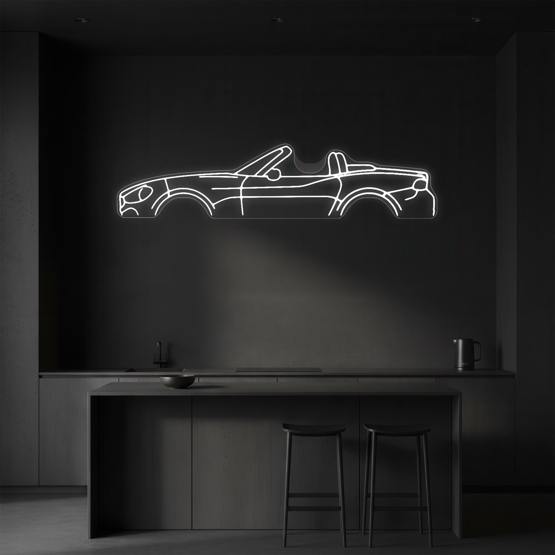 Spider Abarth Neon Silhouette